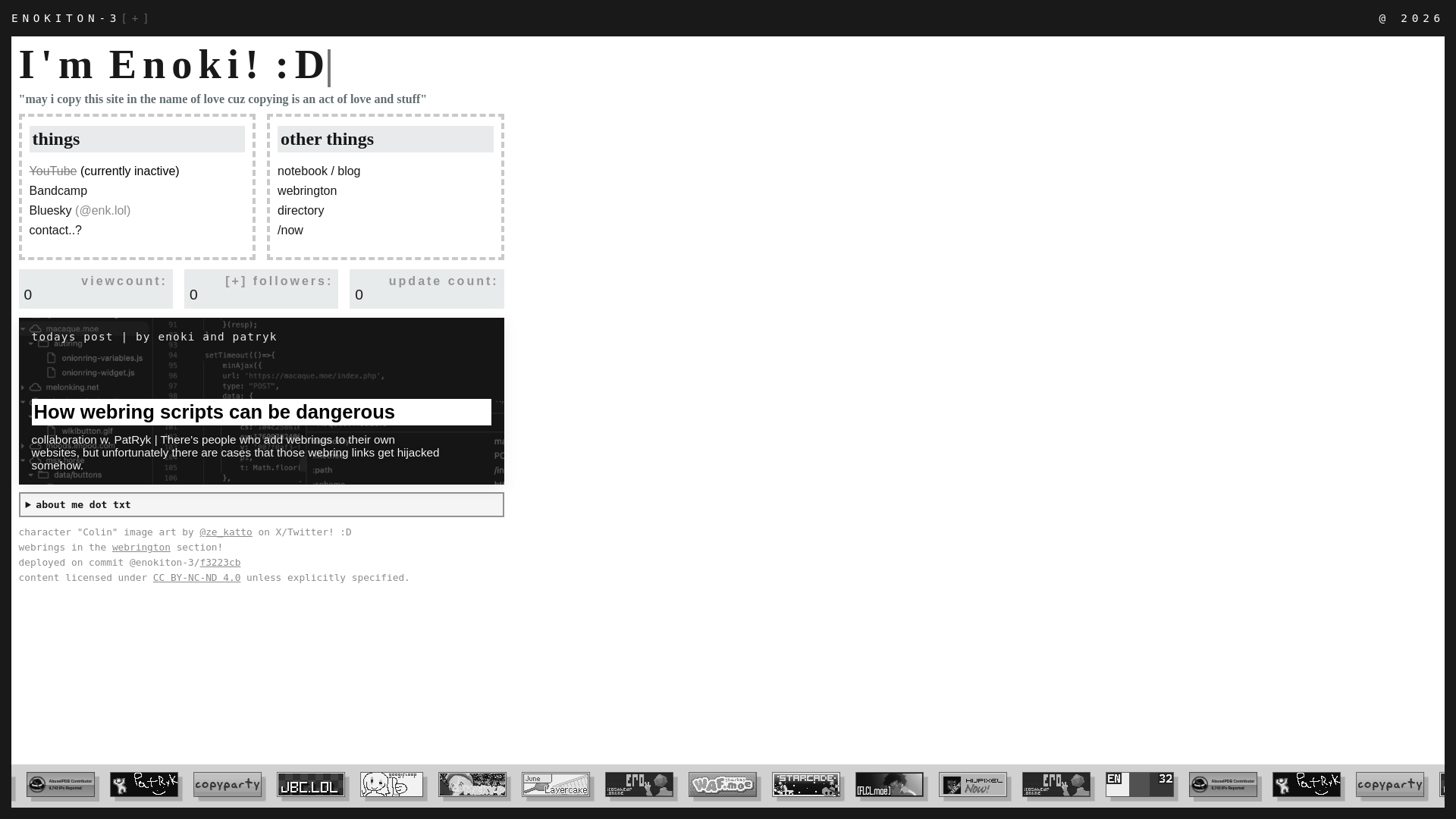 website screenshot of https://32enoki.net/