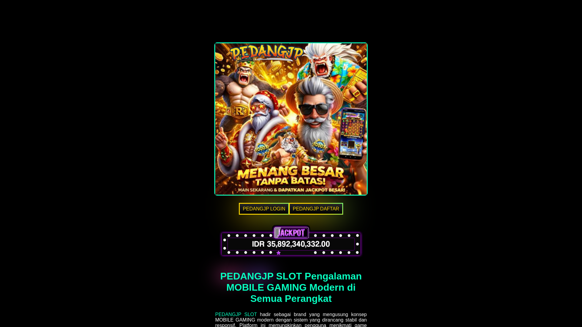 website screenshot of https://pedangjpmobilegaming.com/