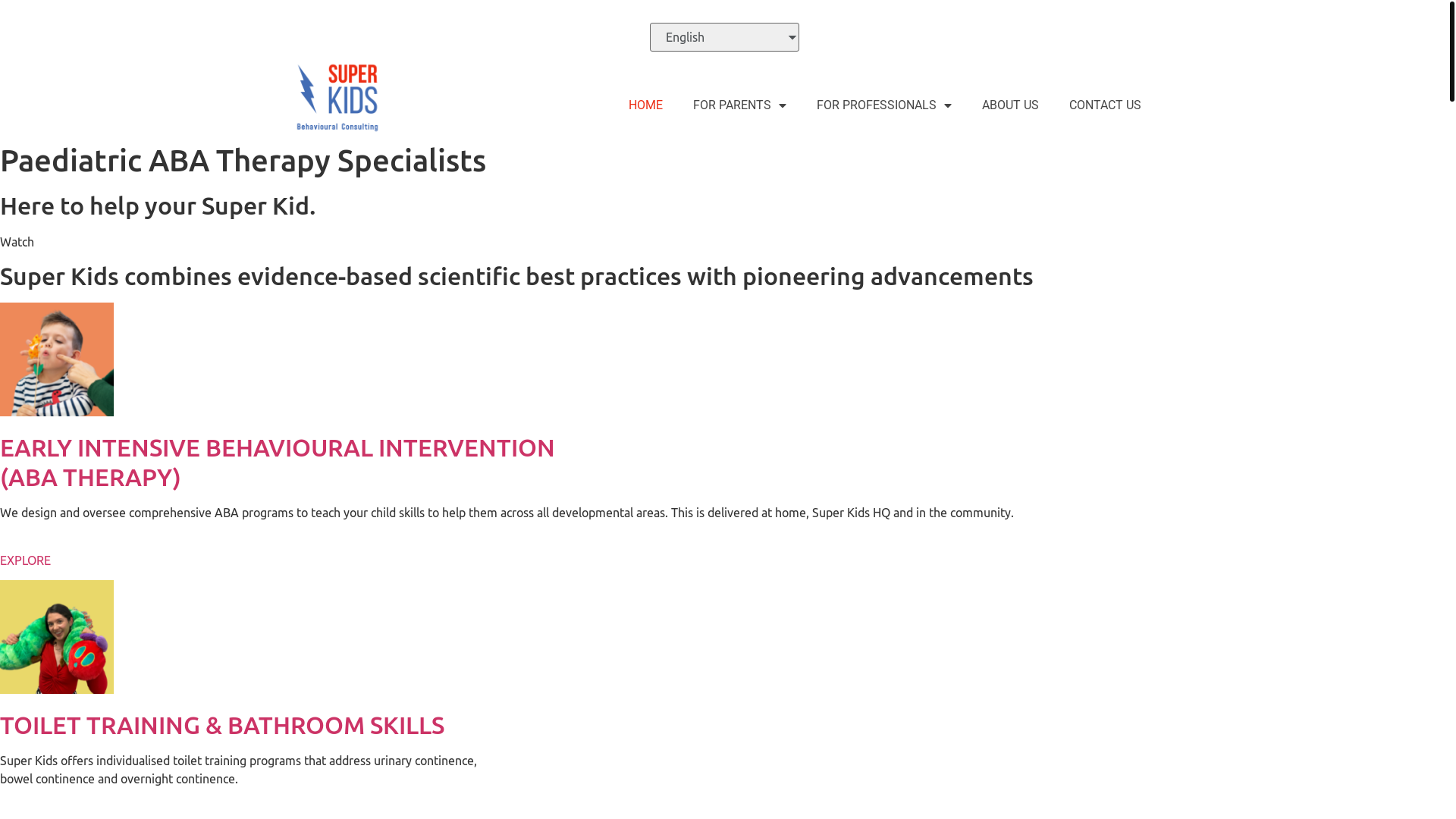 website screenshot of https://thrivingkidsprogram.com.au/
