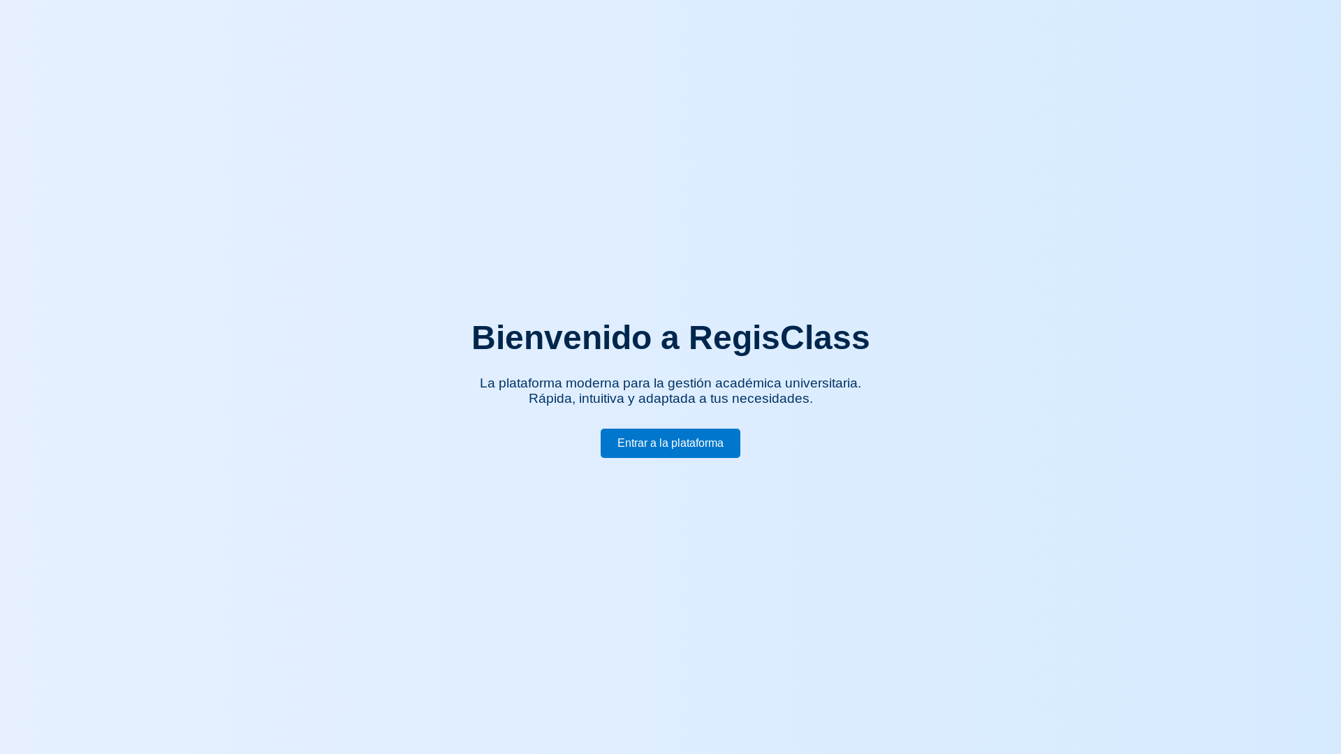 website screenshot of https://regisclass.com/