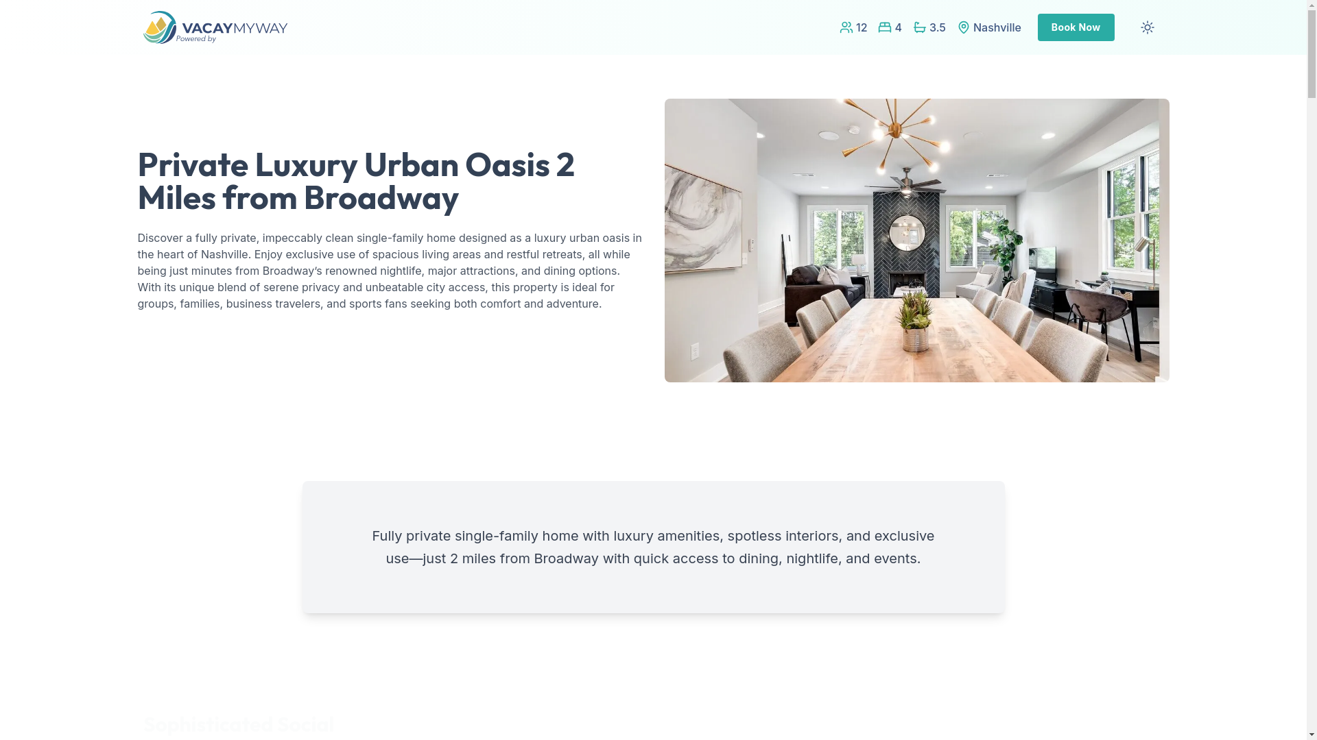 website screenshot of https://vibrantnashville.tours/