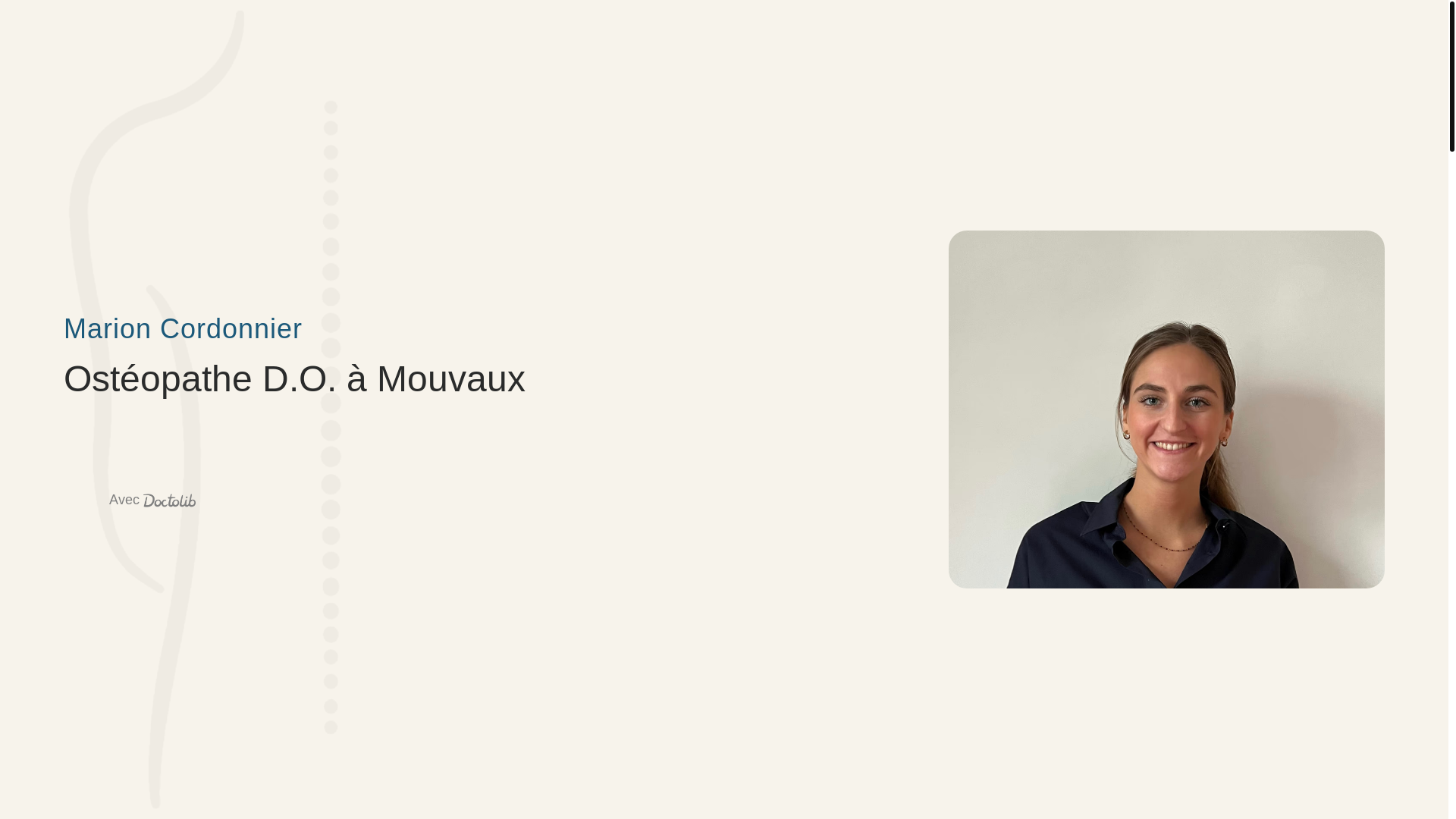 website screenshot of https://osteopathemouvaux.com/