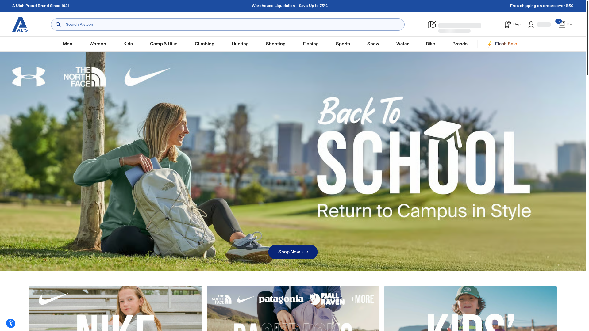 website screenshot of https://www.als.com/