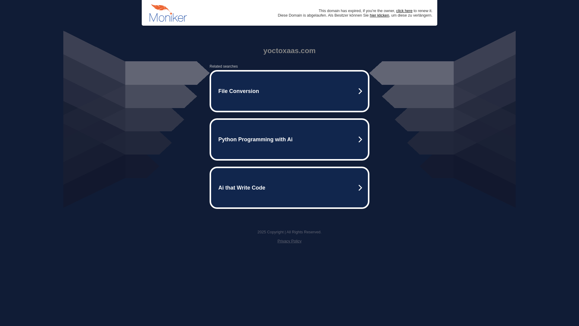 website screenshot of https://yoctoxaas.com/