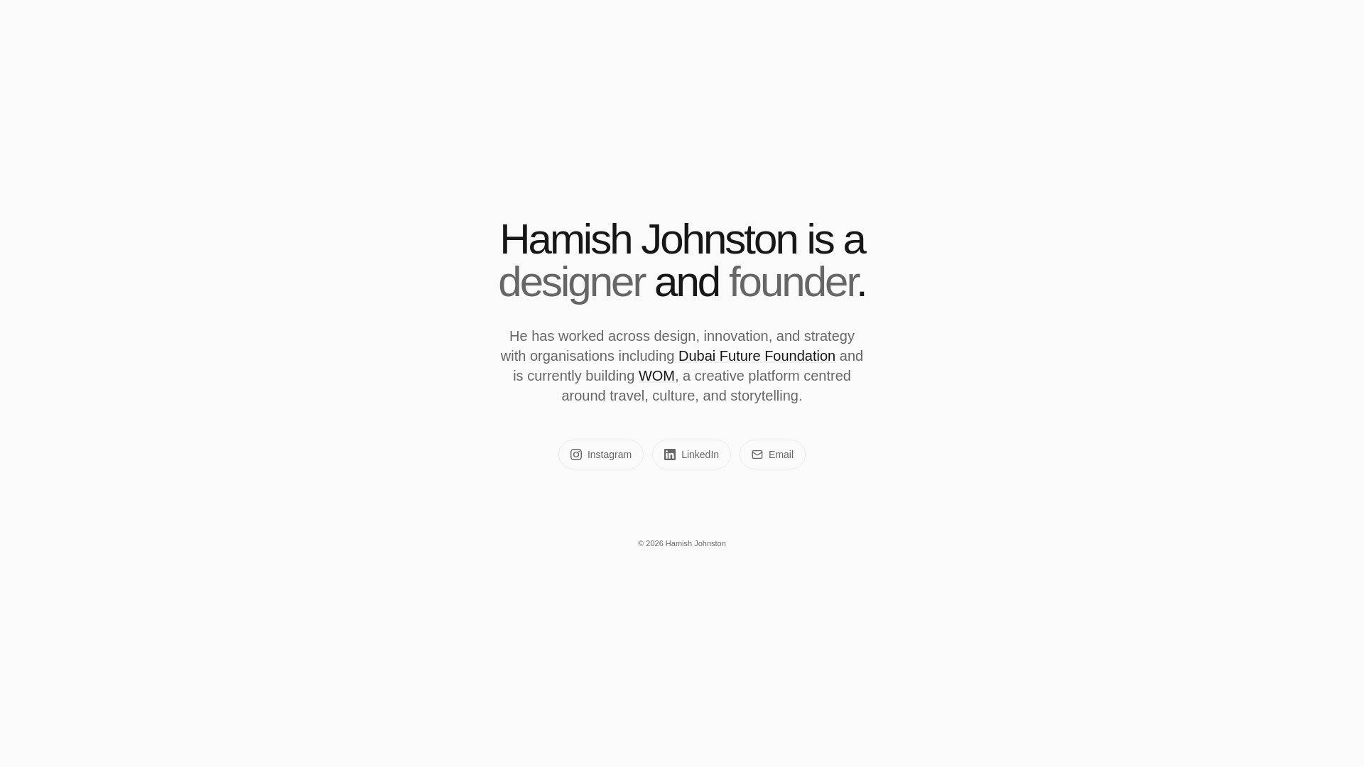 website screenshot of https://hamishjohnston-landing-page2.pages.dev/