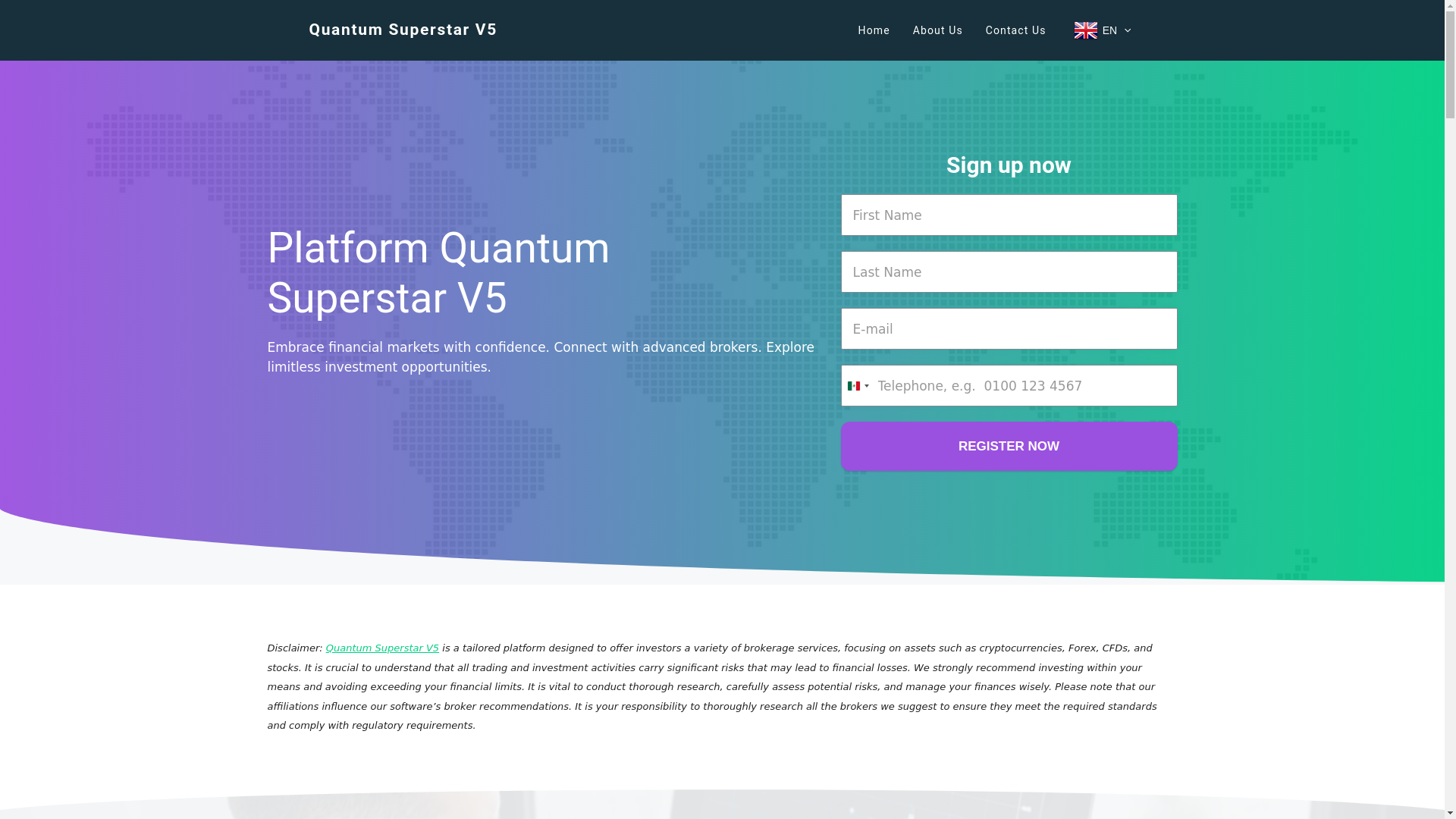 website screenshot of https://quantumsuperstarv5.com/