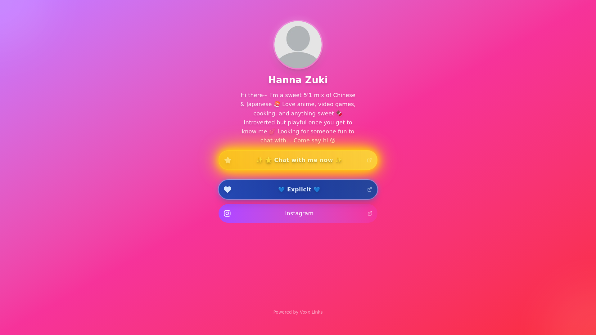 website screenshot of https://hanna-zuki.me/