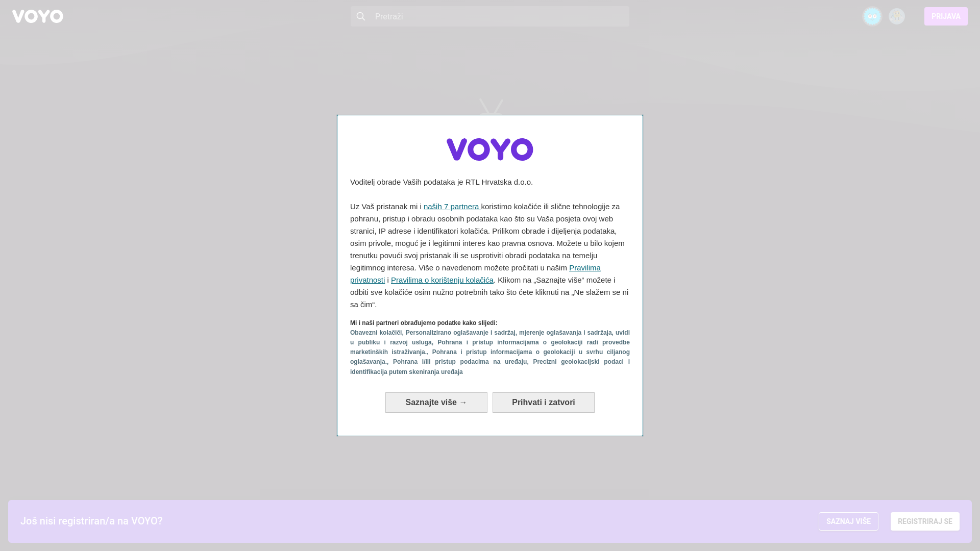 website screenshot of https://voyo.rtl.hr/
