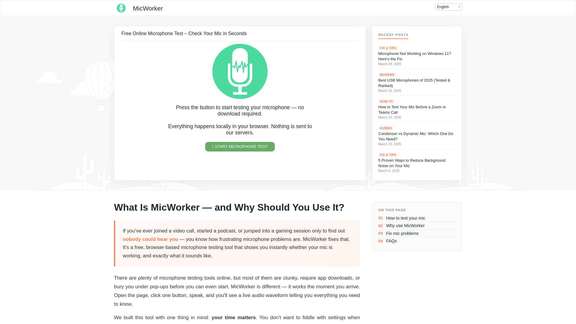 website screenshot of https://micworker.org/
