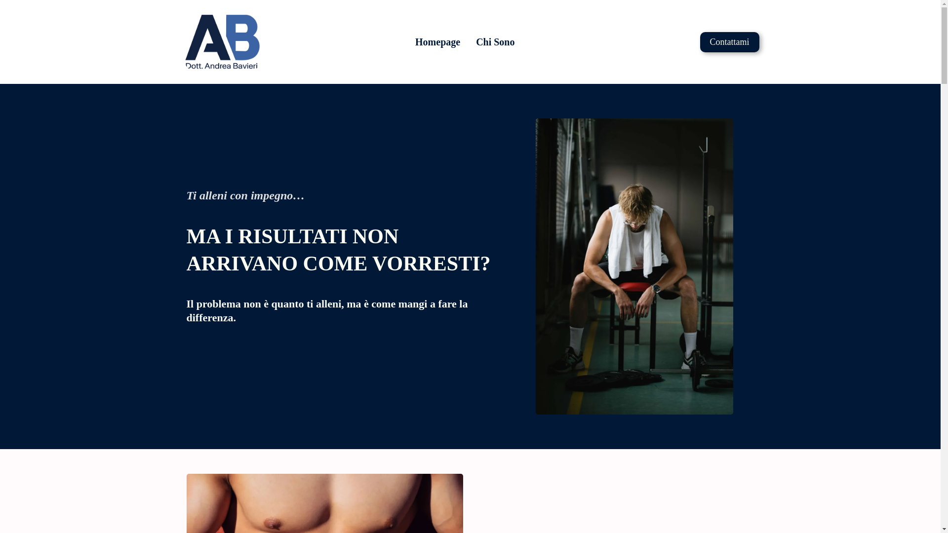 website screenshot of https://andreabavieri-dietista.com/