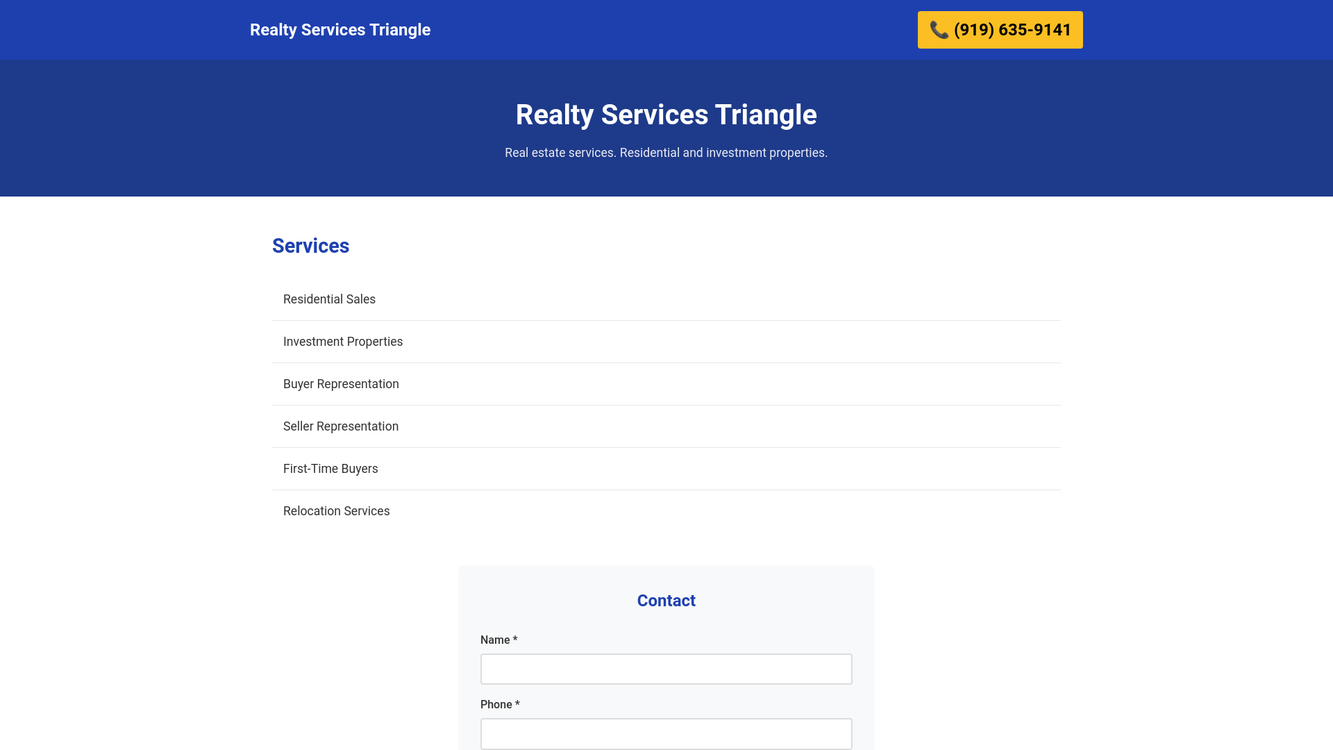 website screenshot of https://wakerealty.pages.dev/