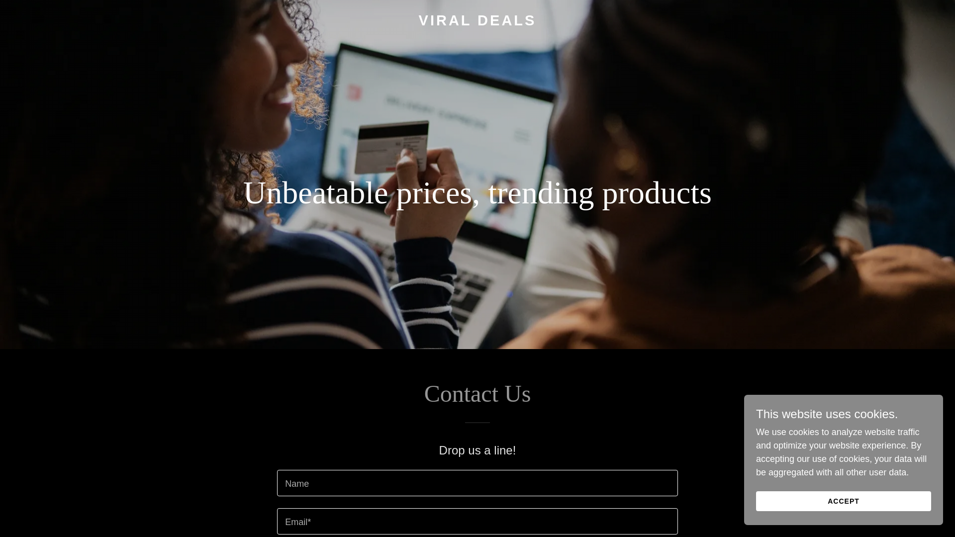 website screenshot of https://viralcarts.store