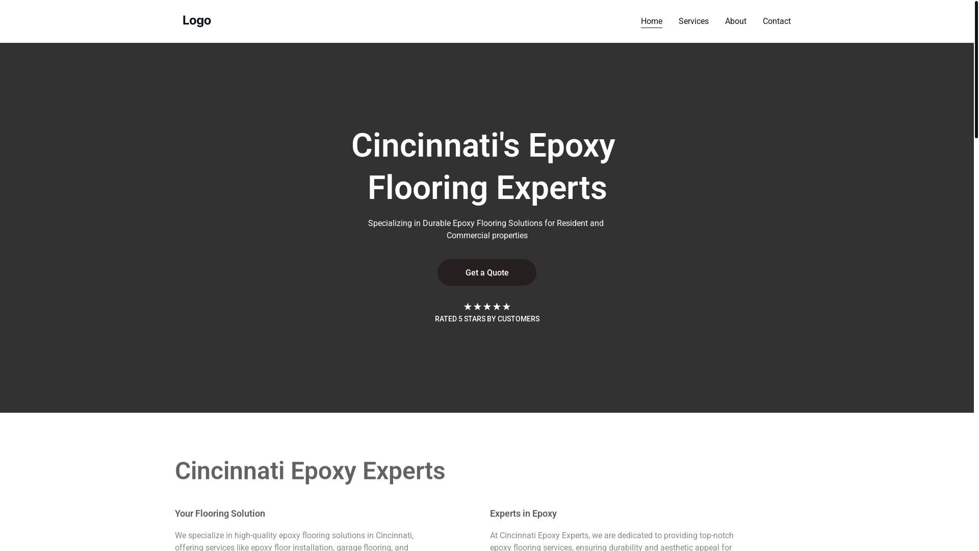website screenshot of https://cincyepoxyexperts.com/