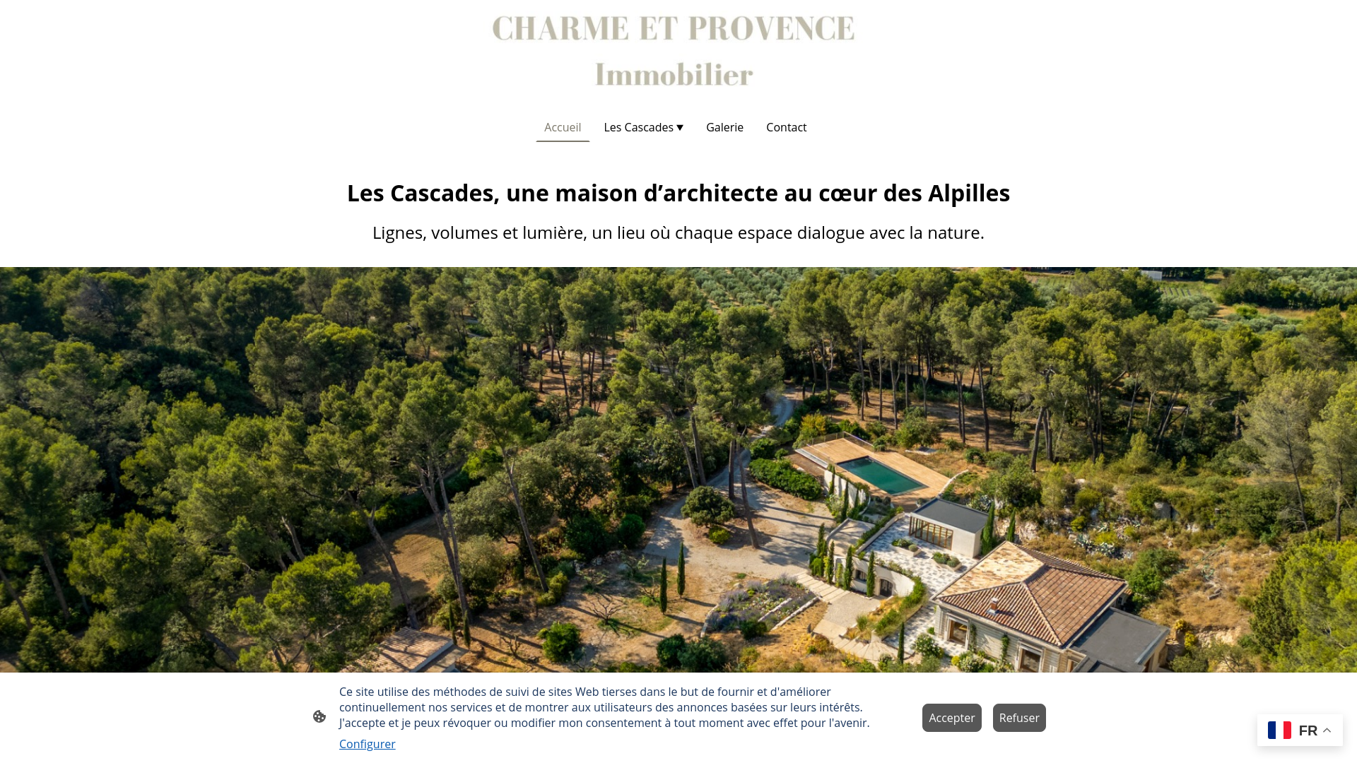 website screenshot of https://charmeetprovenceimmobilier.fr