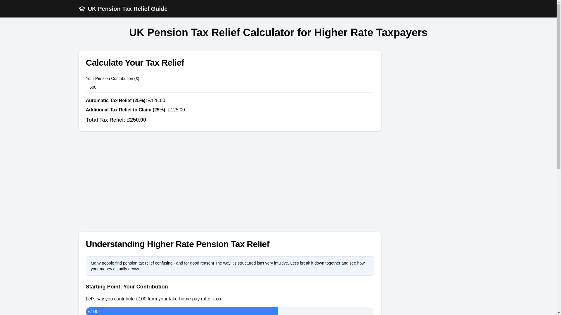 website screenshot of https://pension-tax-relief.pages.dev/