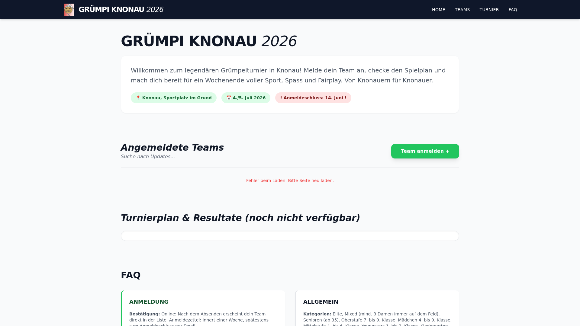 website screenshot of https://gruempi-knonau.ch/
