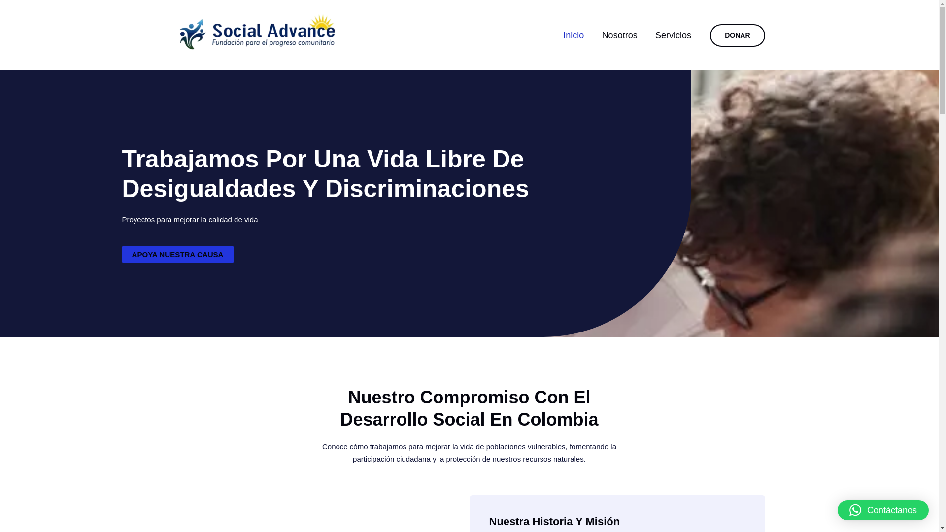 website screenshot of https://socialadvanceorg.pages.dev/