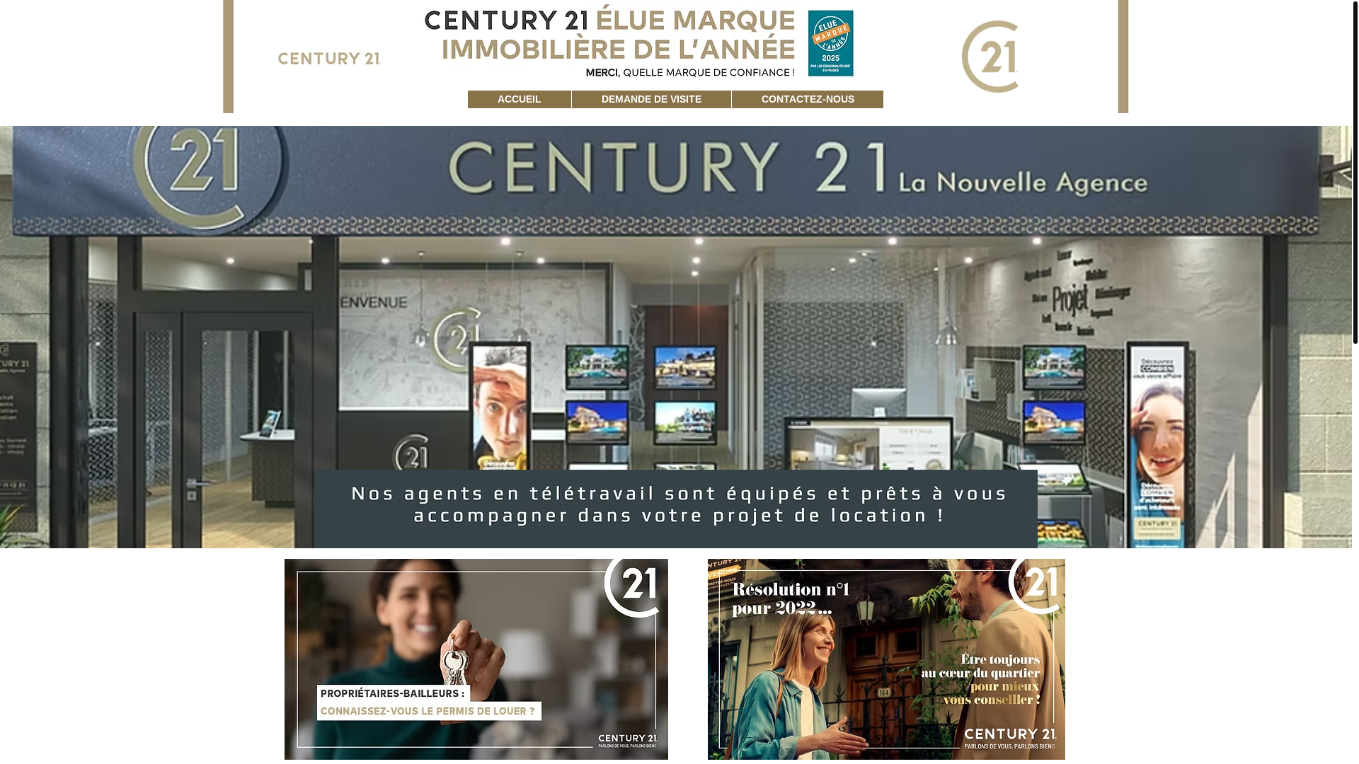 website screenshot of https://demandeenligne-espace-century21-gestion.group/