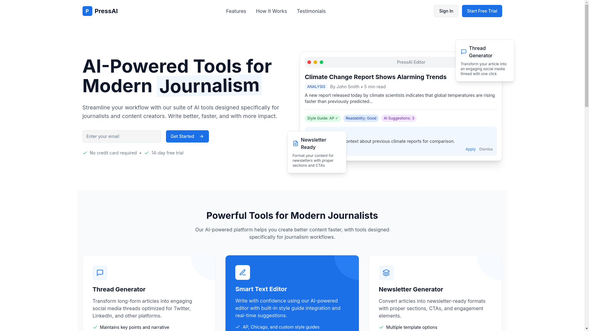 website screenshot of https://elkit.ai/