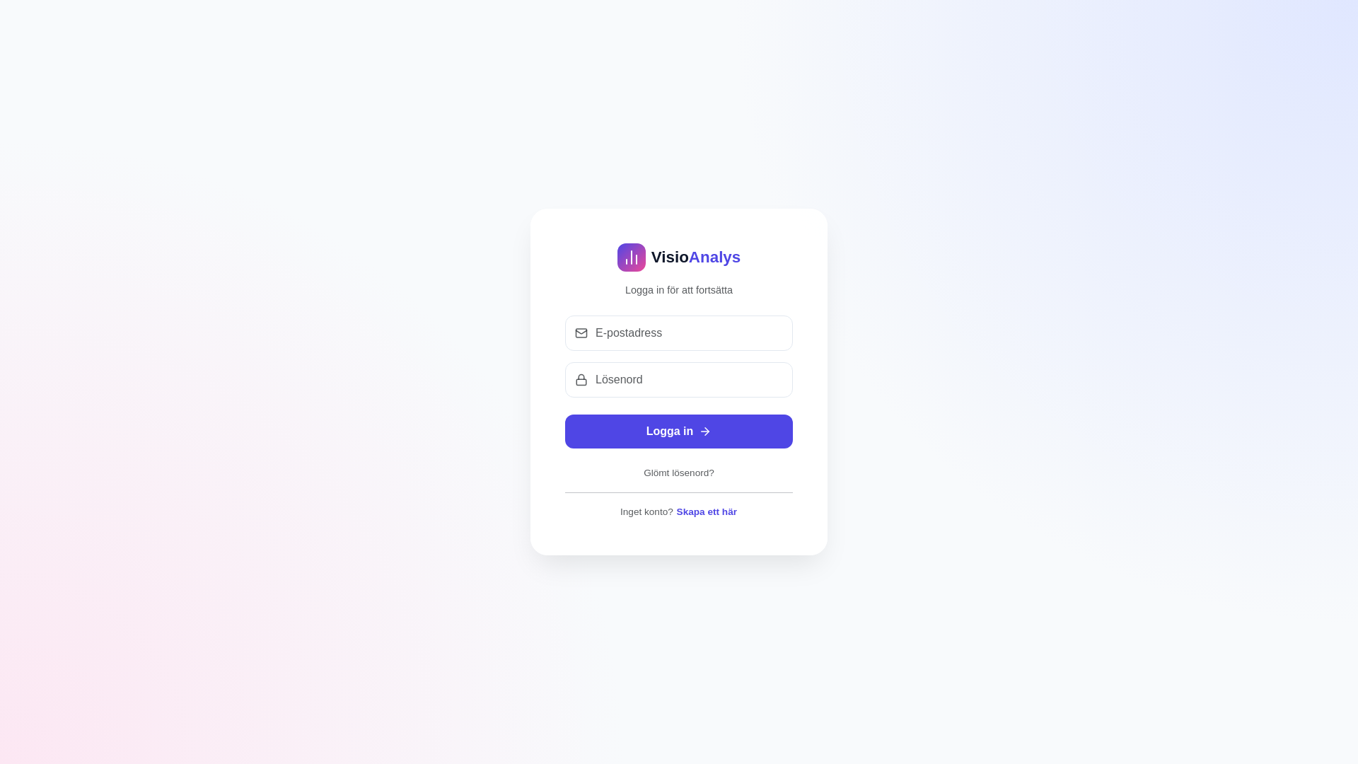 website screenshot of https://visioanalys.se/