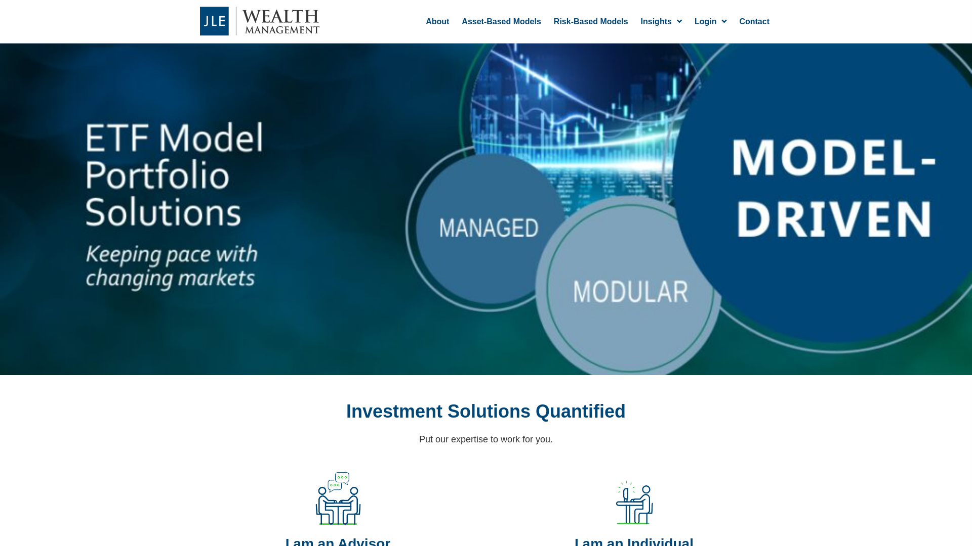 website screenshot of https://jlewealthmanagement.com/