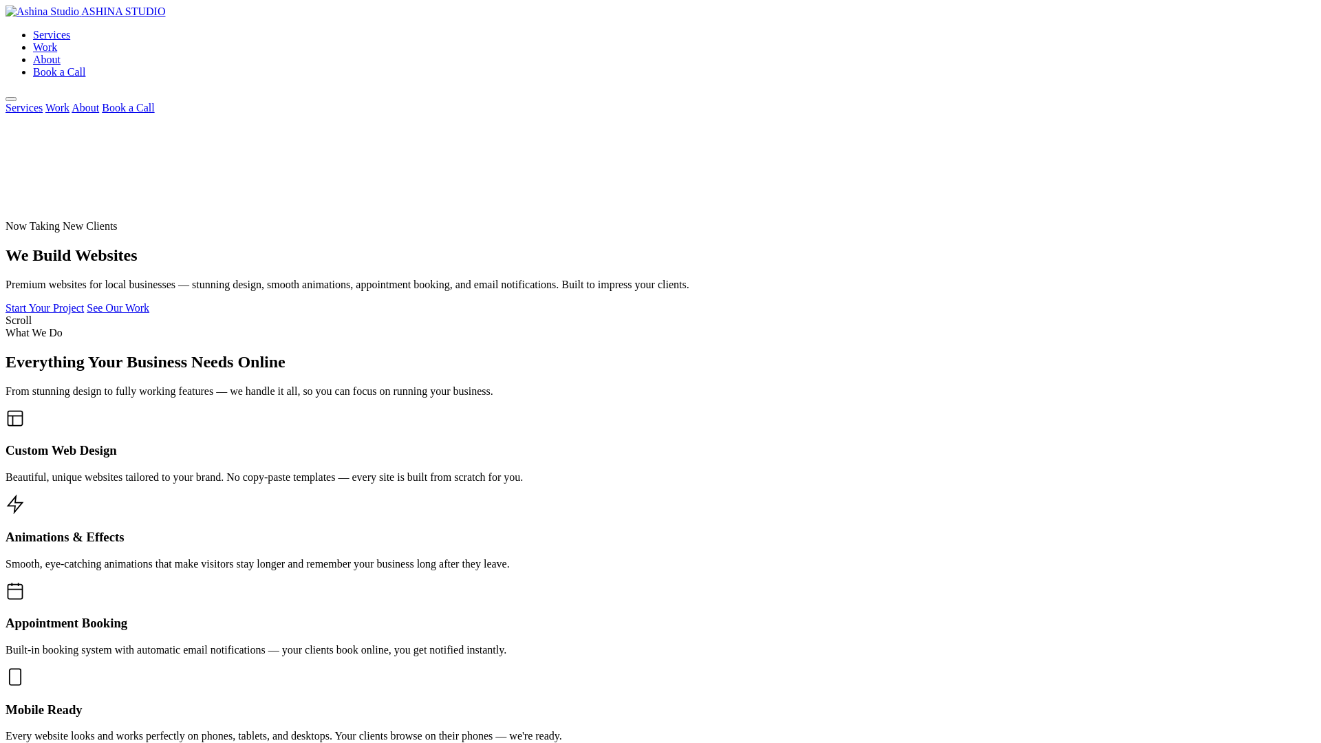 website screenshot of https://ashina-studio.pages.dev/