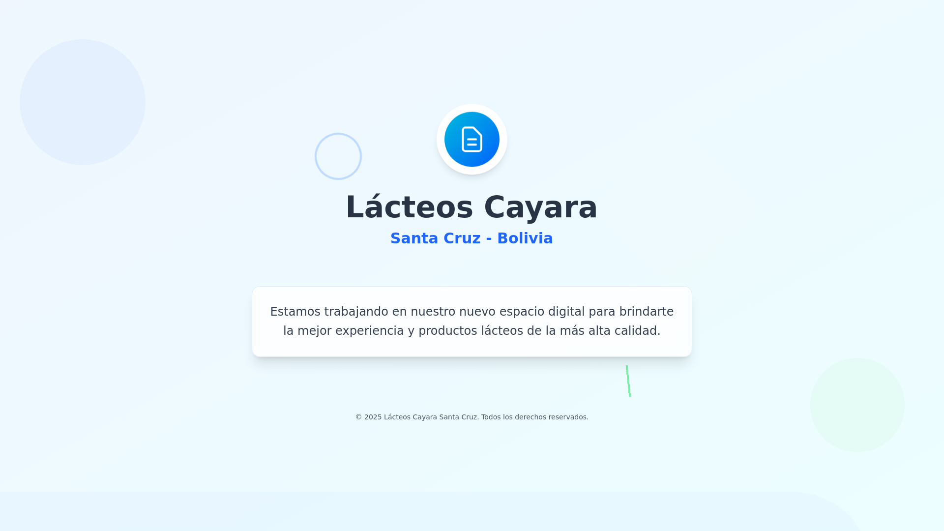 website screenshot of https://lacteos-cayara-santa-cruz.pages.dev/