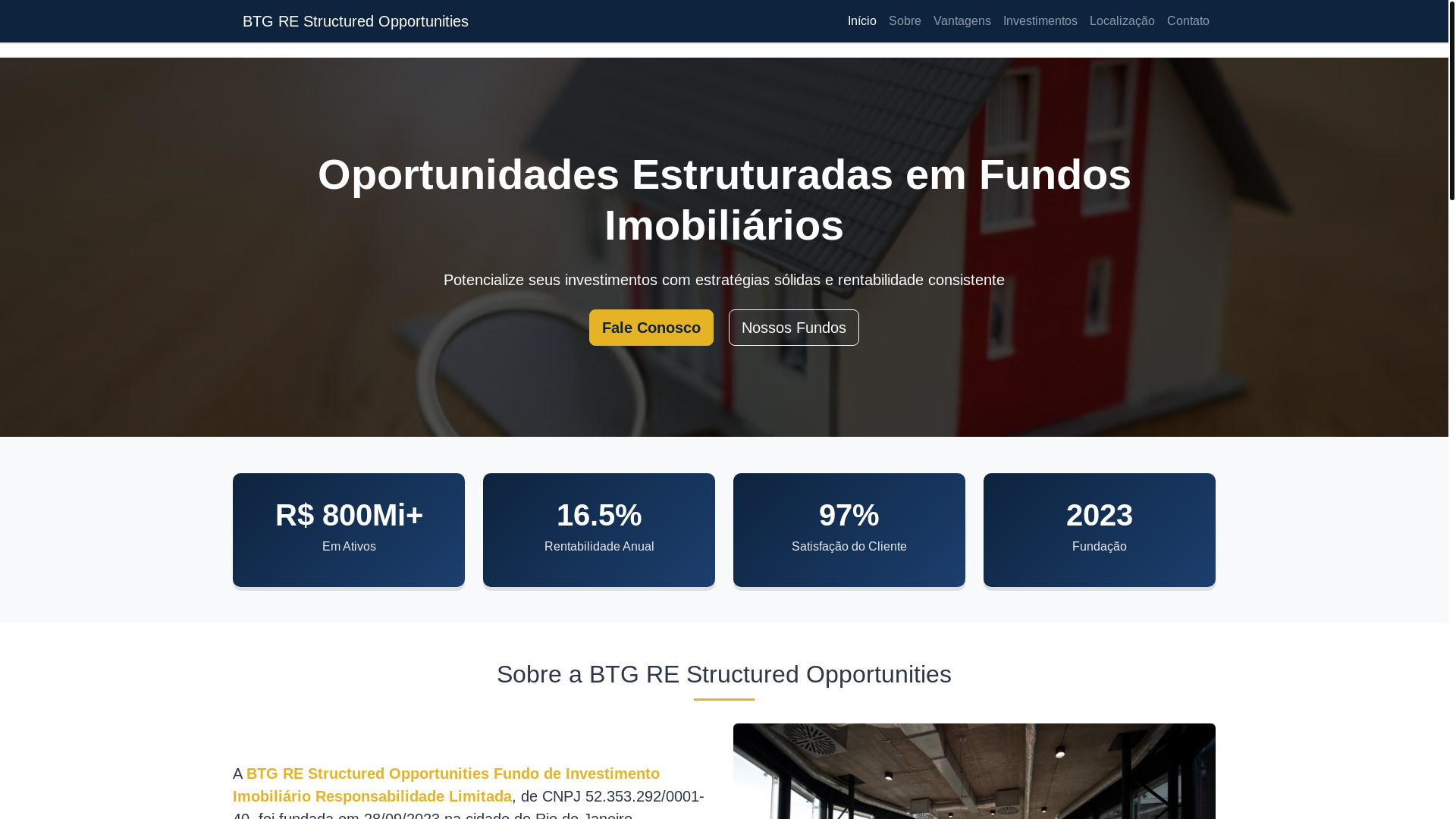 website screenshot of https://structureinvesting.shop/