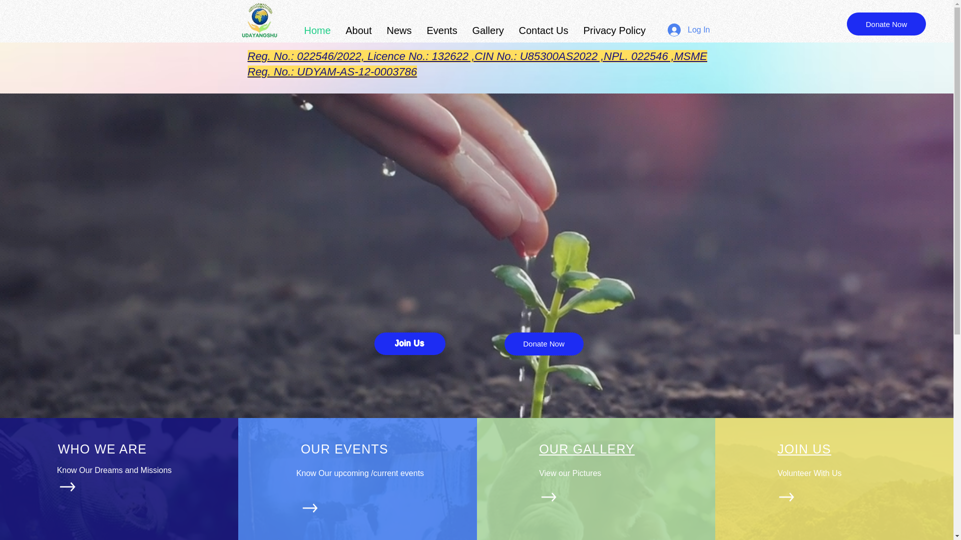 website screenshot of https://udayangshufoundation.in/