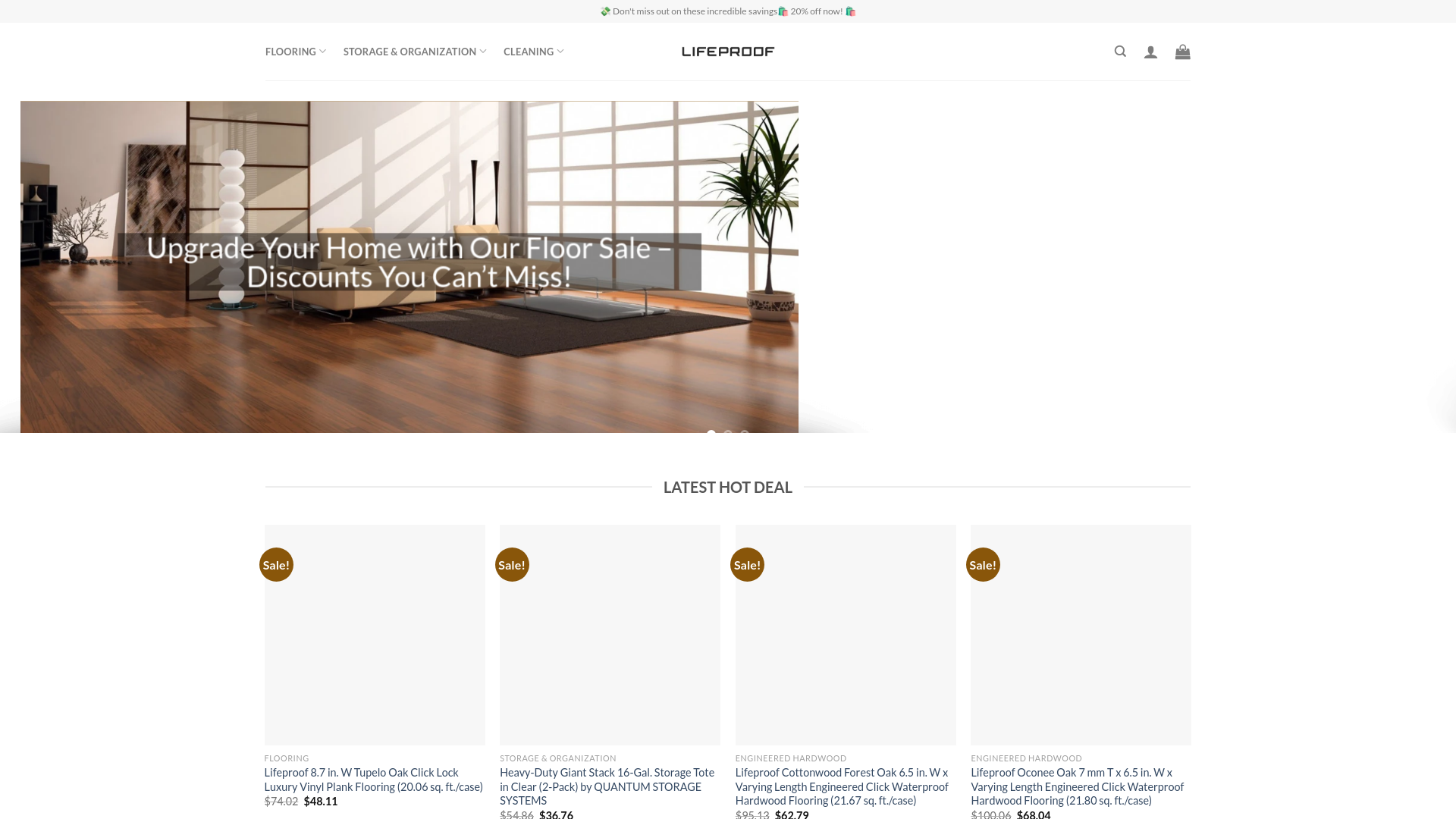 website screenshot of https://www.lifeproofsales.com/