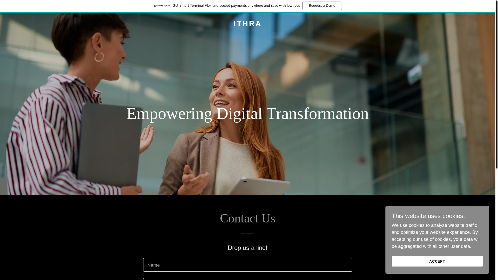 website screenshot of https://ithra.io/