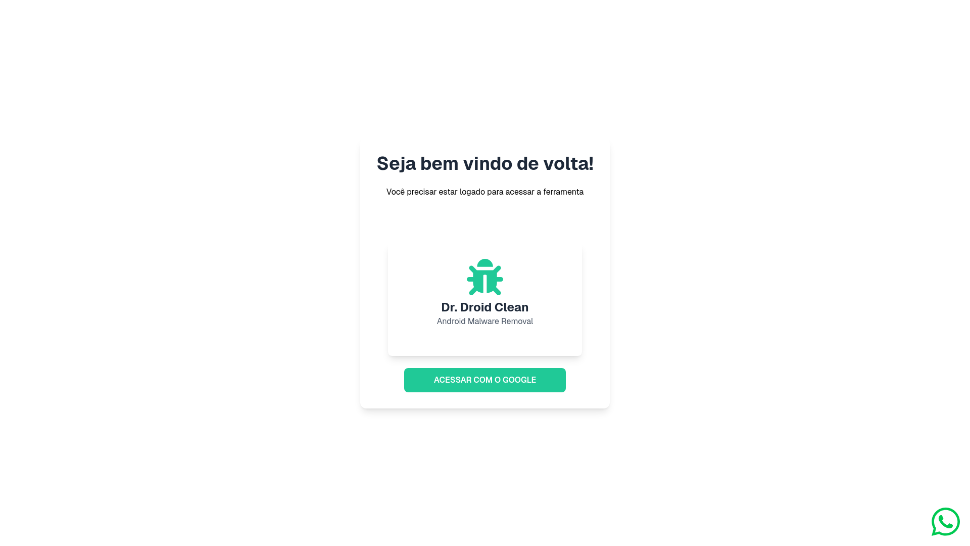 website screenshot of https://drdroidclean.com/