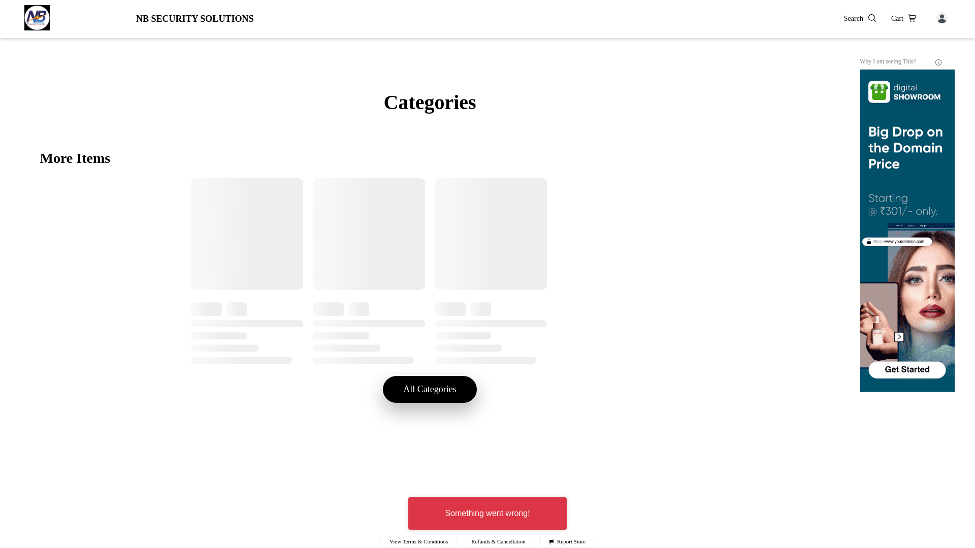 website screenshot of https://nbsecuritysolutions.top/