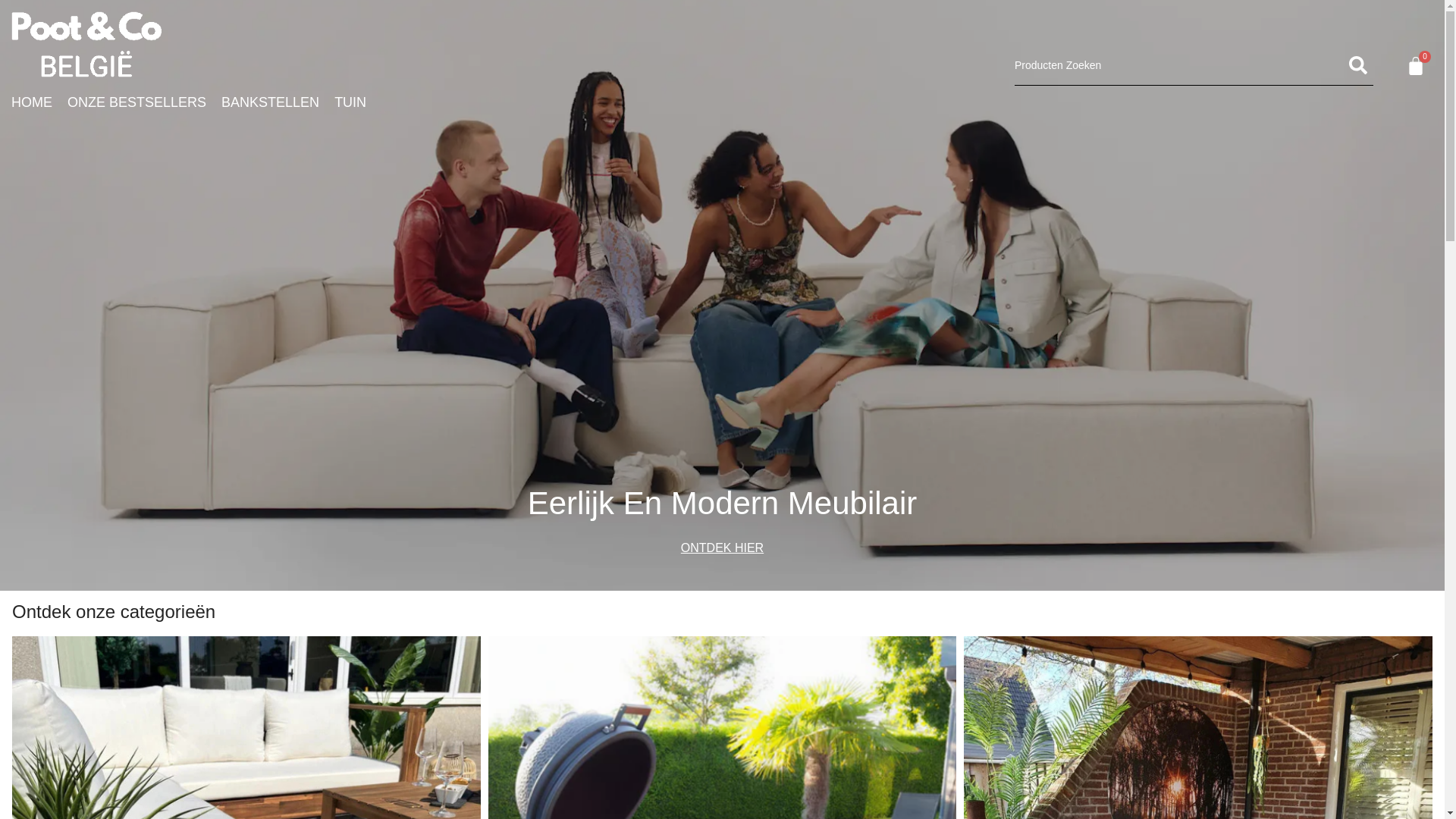 website screenshot of https://pootcoo-meubels.com/
