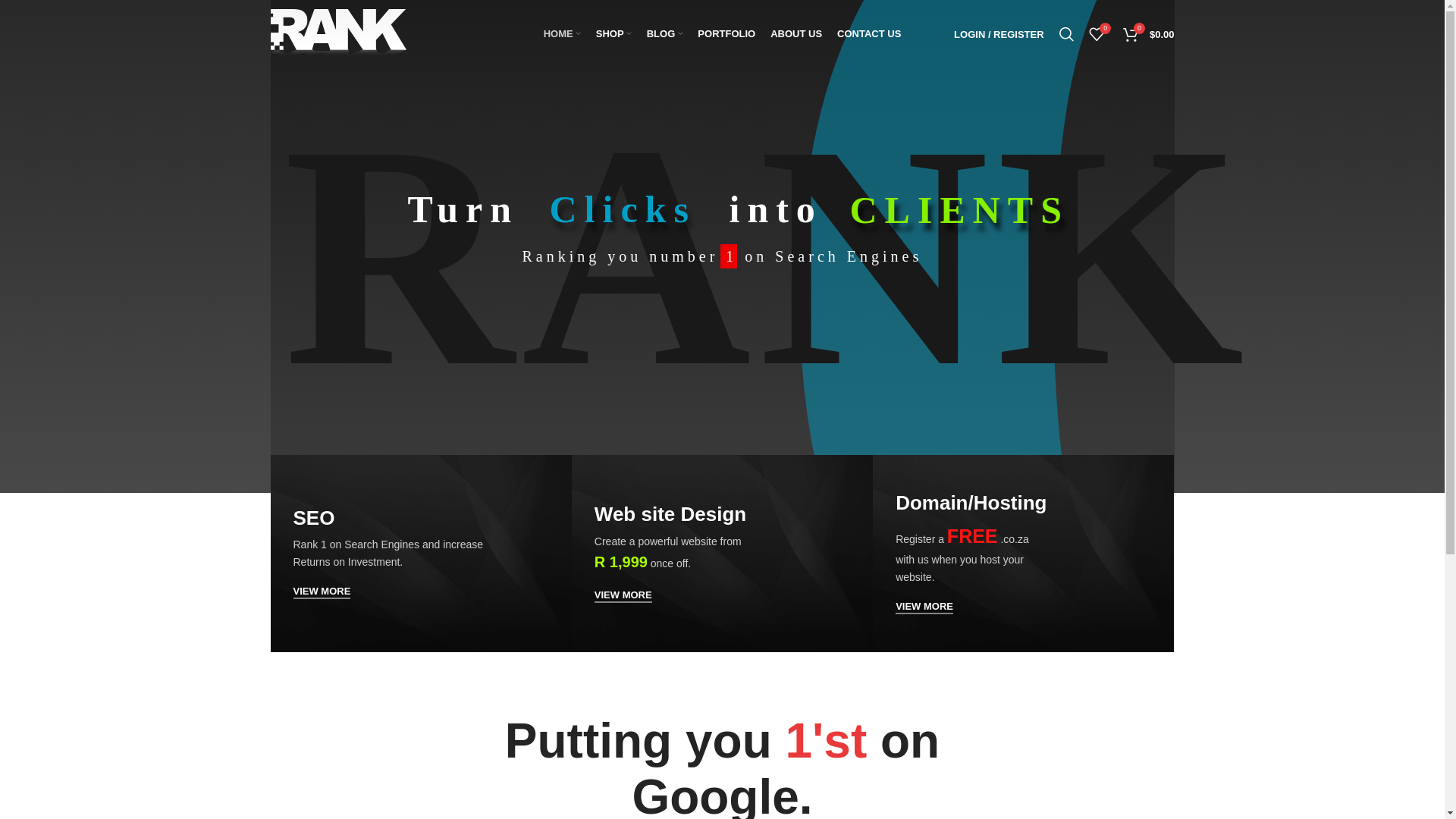 website screenshot of https://rankweb.co.za/