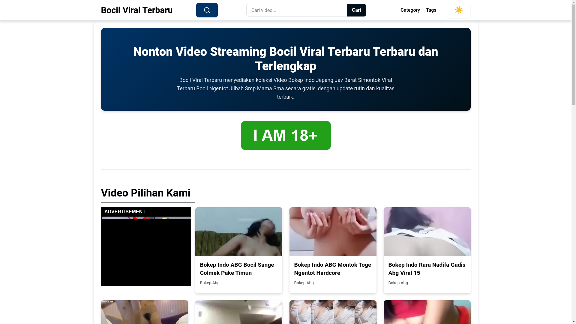 website screenshot of https://bocilviralterbaru.pages.dev/