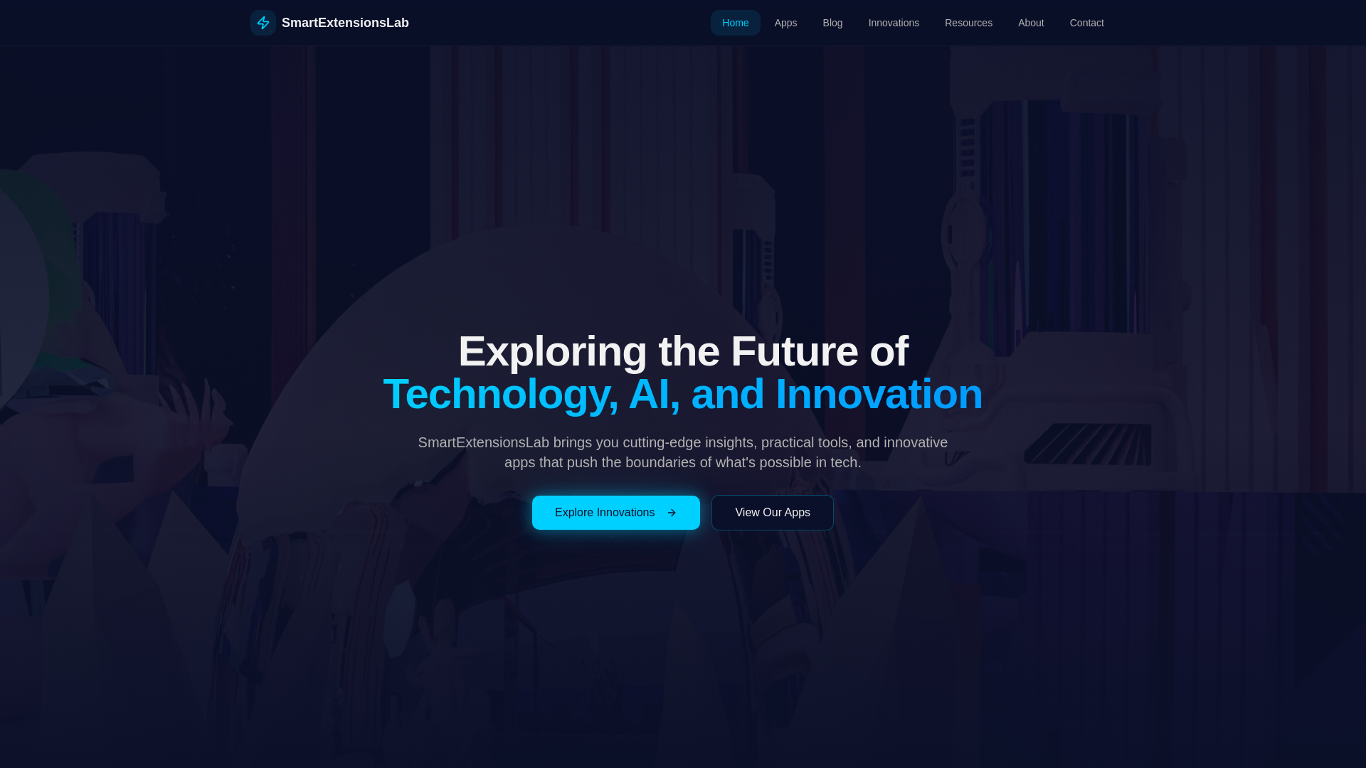 website screenshot of https://smartextensionslab.in/