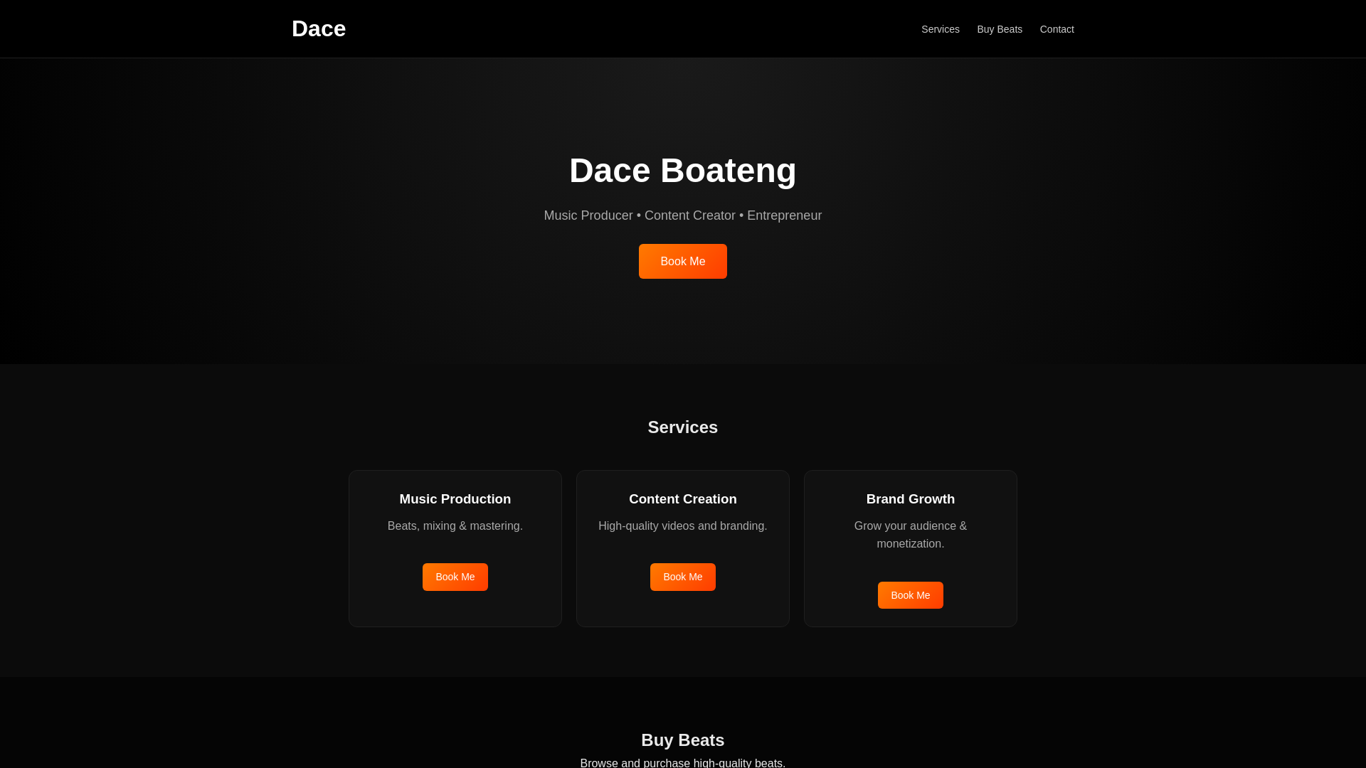 website screenshot of https://daceboateng.com/