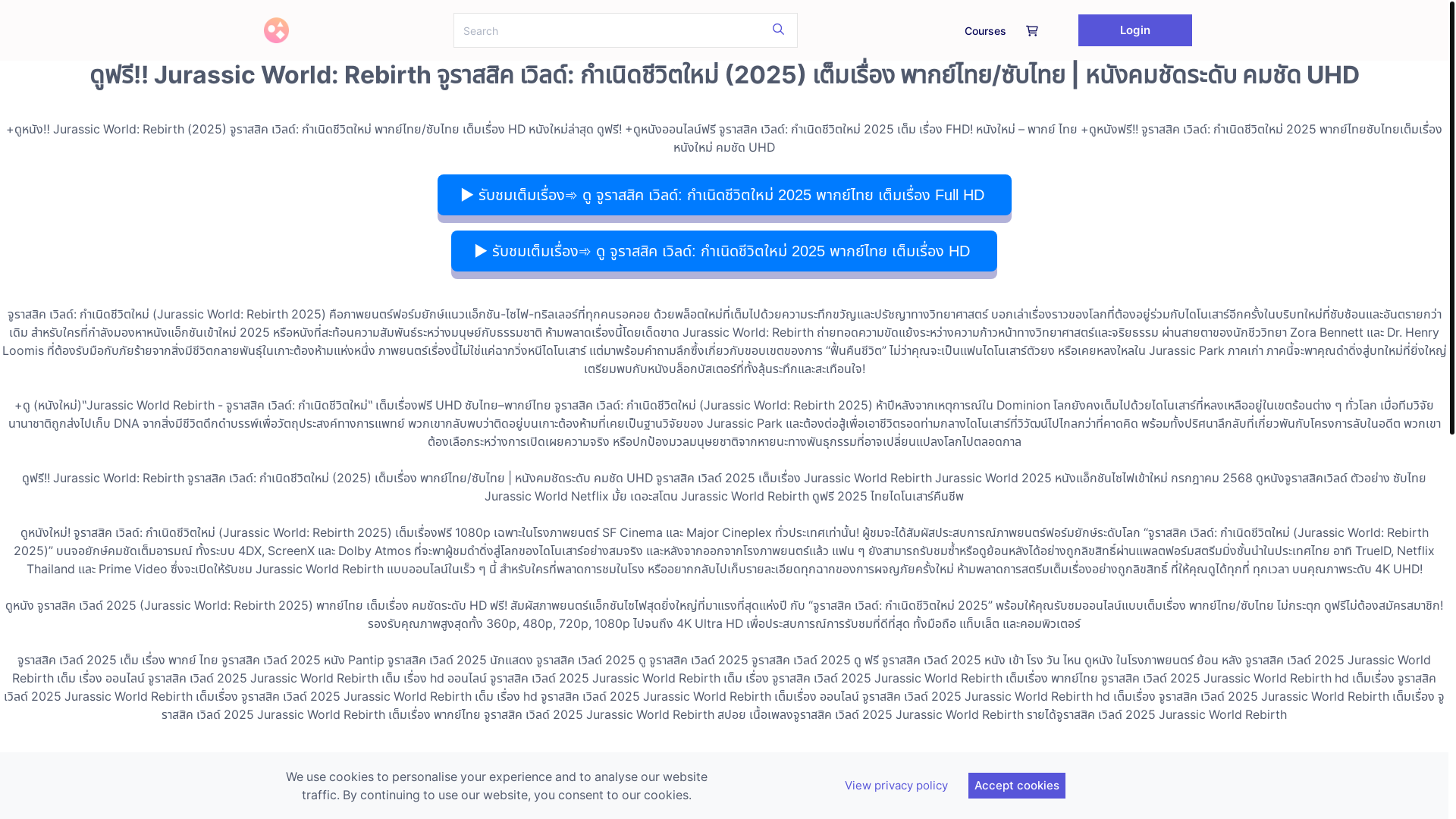 website screenshot of https://jurassicrebirthfullstorythai.graphy.com/