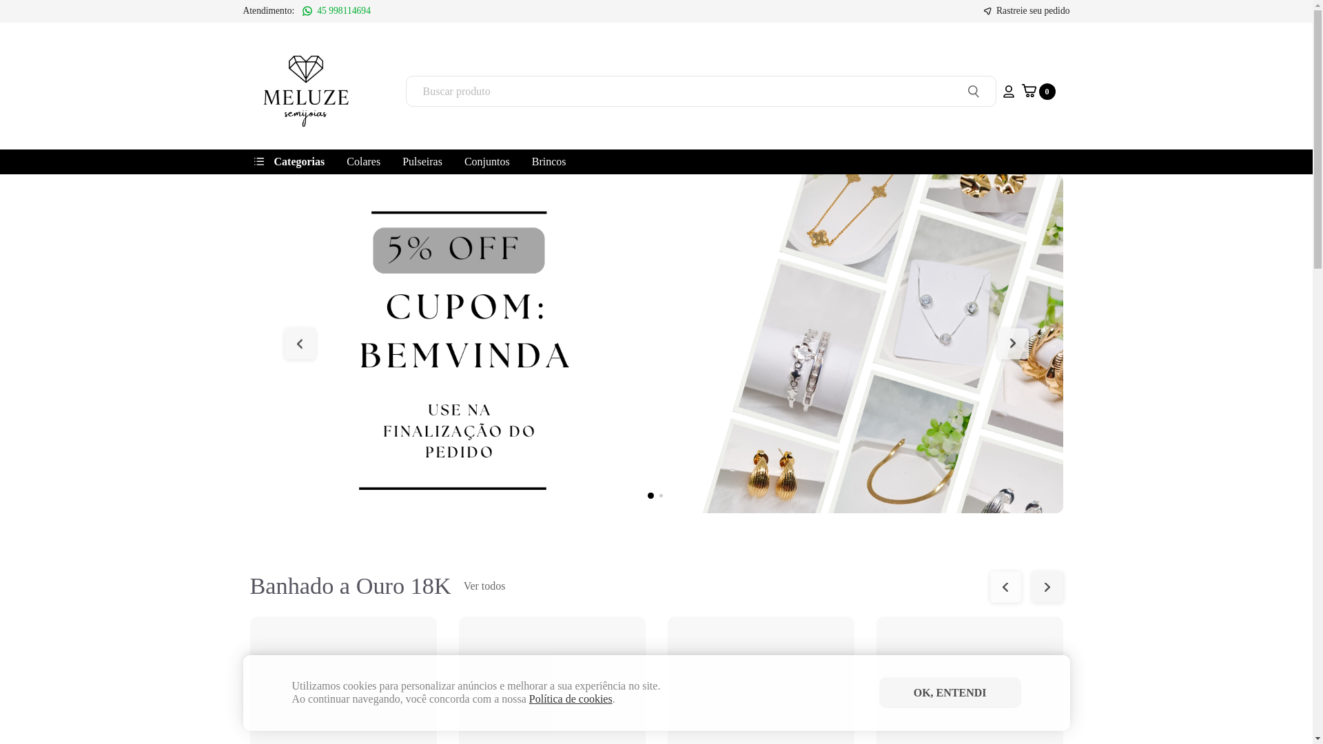 website screenshot of https://meluzesemijoias.com.br/