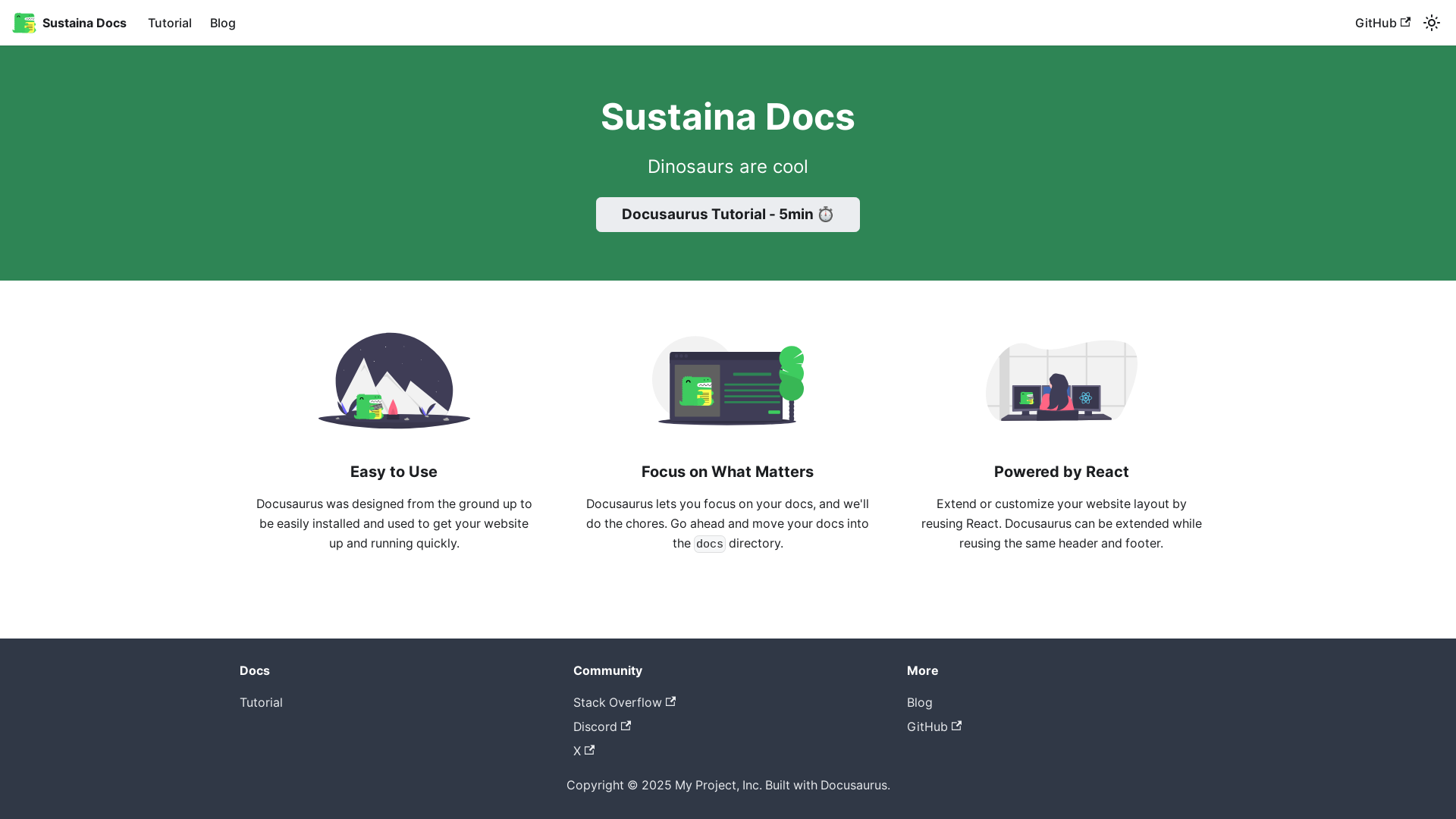 website screenshot of https://sustaina-docs.pages.dev/