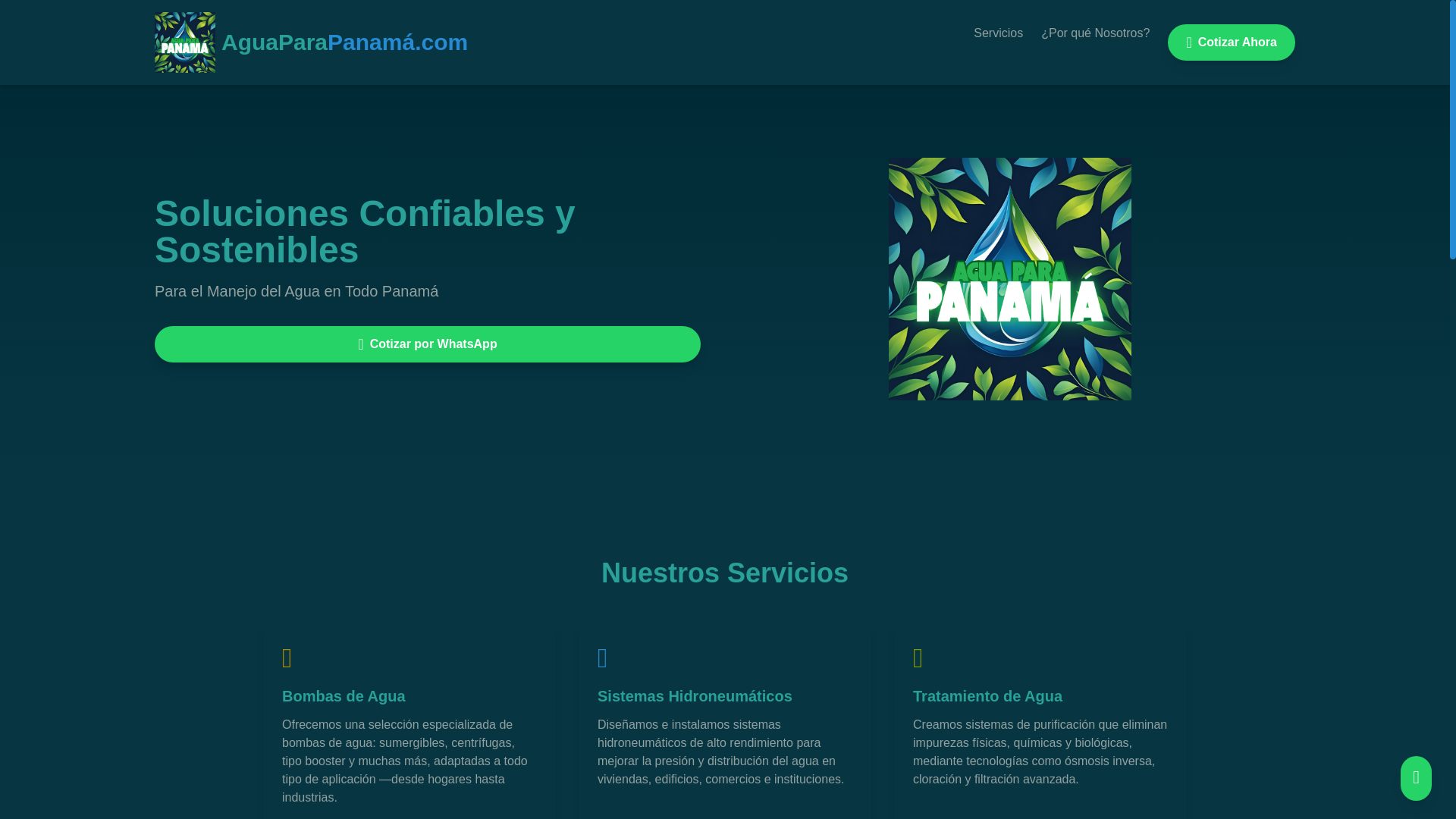 website screenshot of https://aguaparapanama.pages.dev/