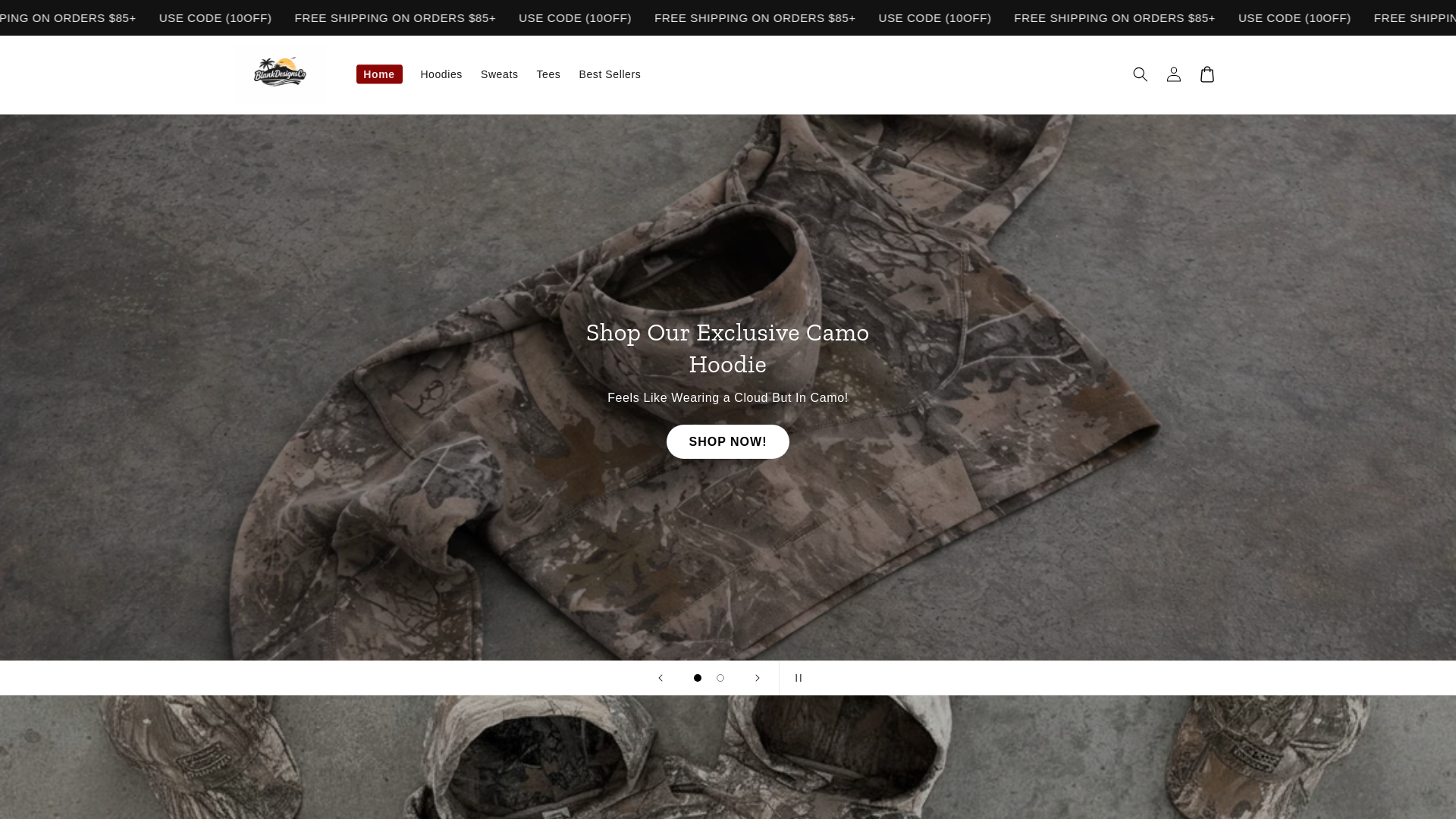website screenshot of https://blankdesignsco.com