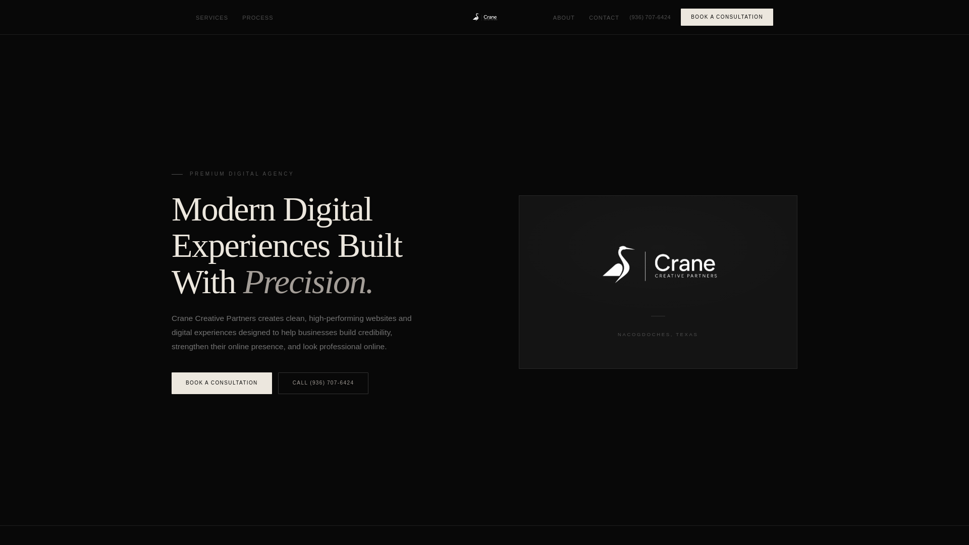 website screenshot of https://cranecreativepartners.net/