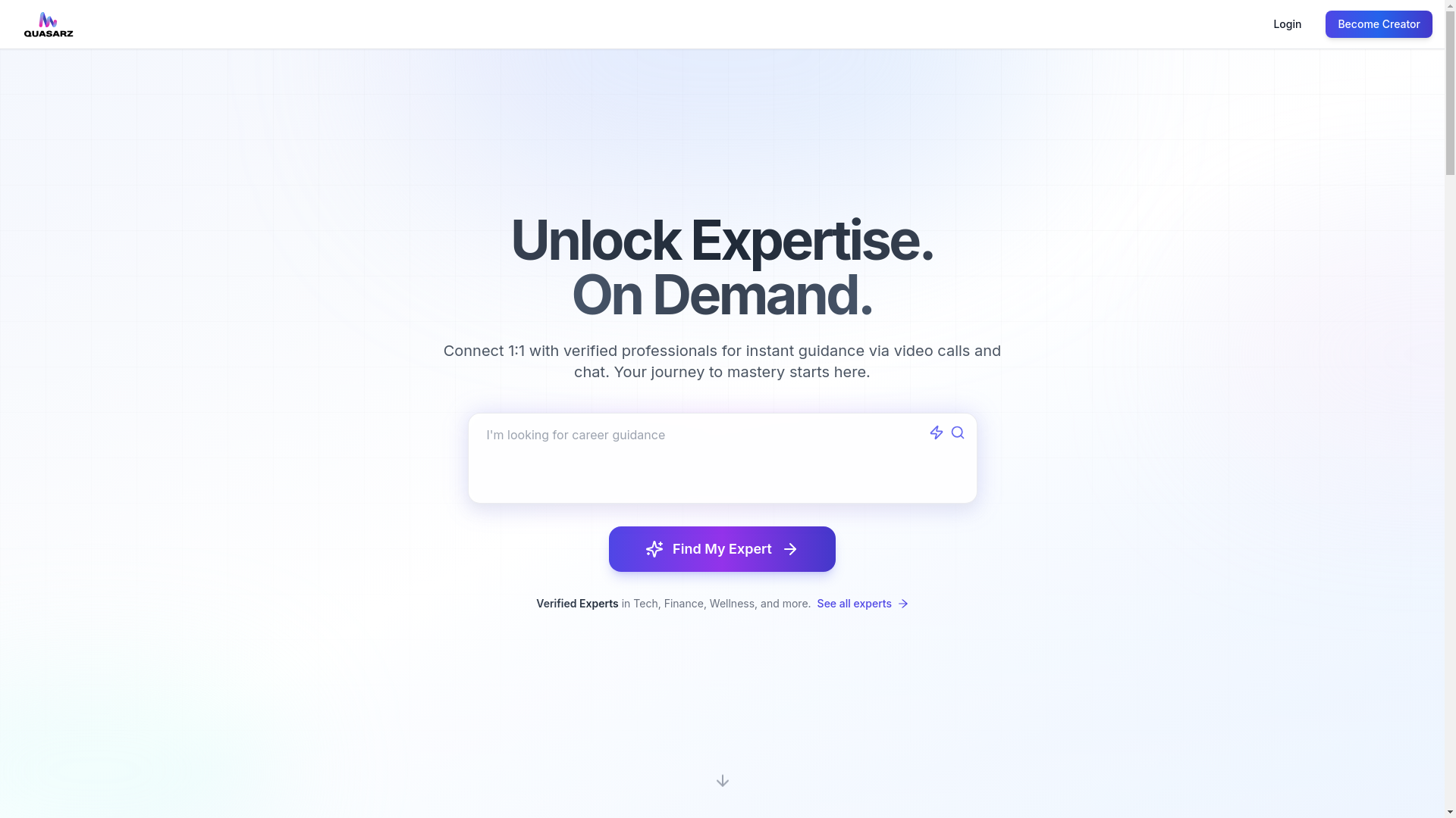 website screenshot of https://peerseek.io/