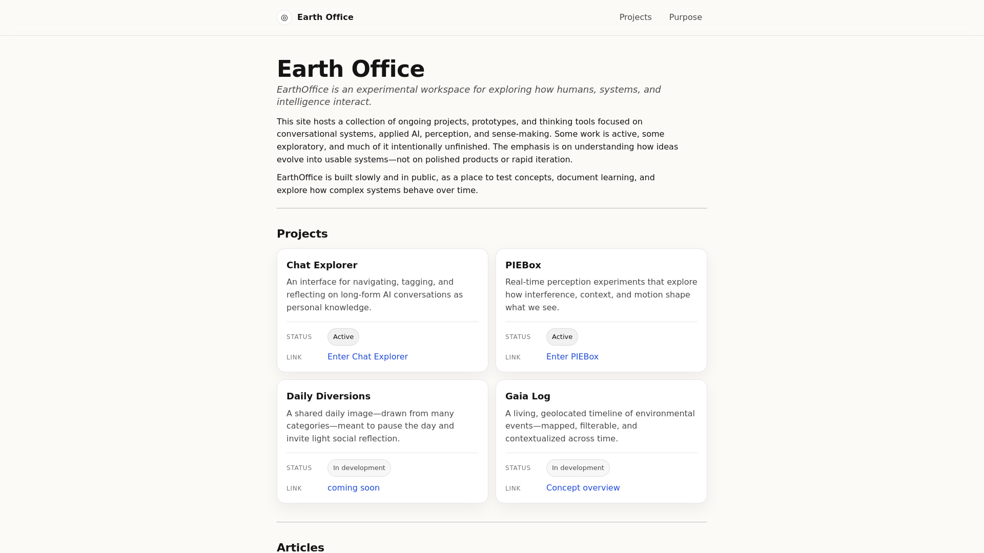 website screenshot of https://earthoffice.pages.dev/