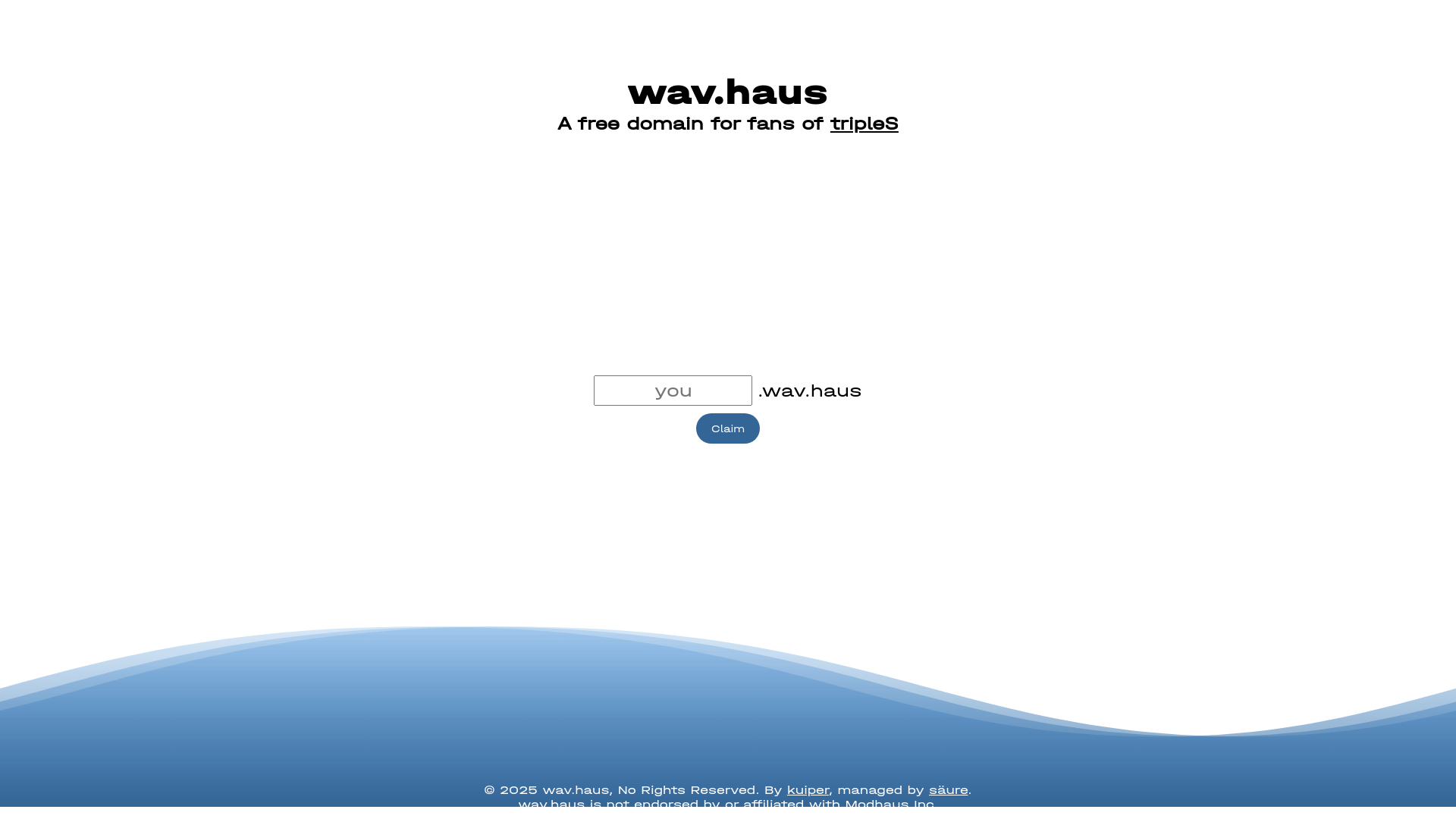 website screenshot of https://wavhaus.pages.dev/