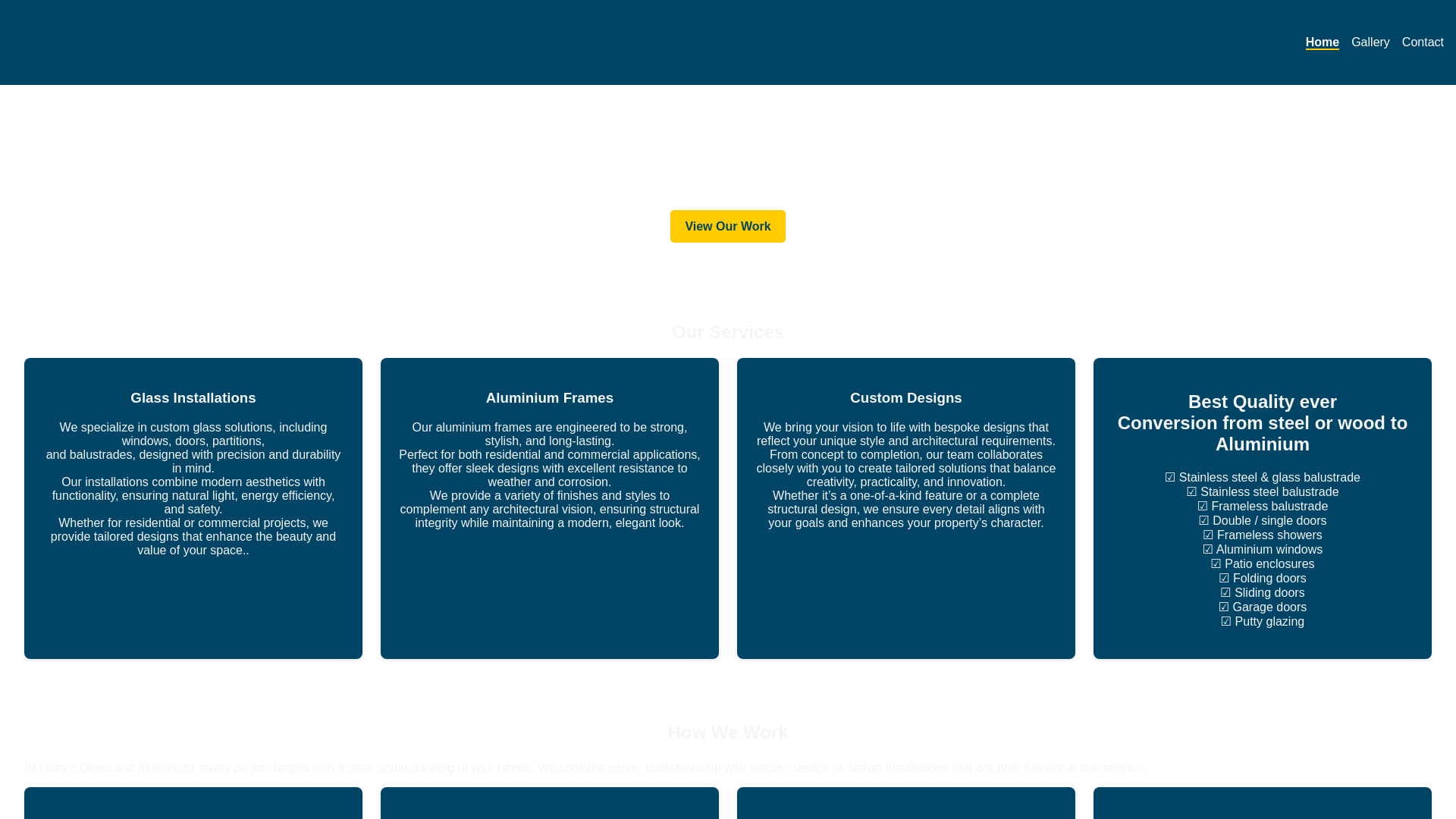 website screenshot of https://obeyprojecta.co.za/