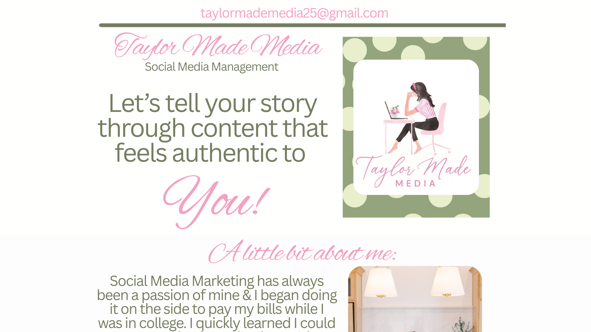 website screenshot of https://taylormademedia25.com/