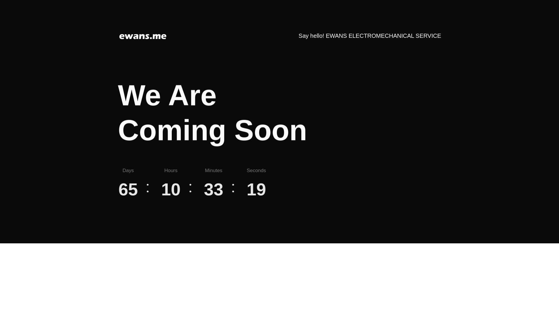website screenshot of https://ewans.me/